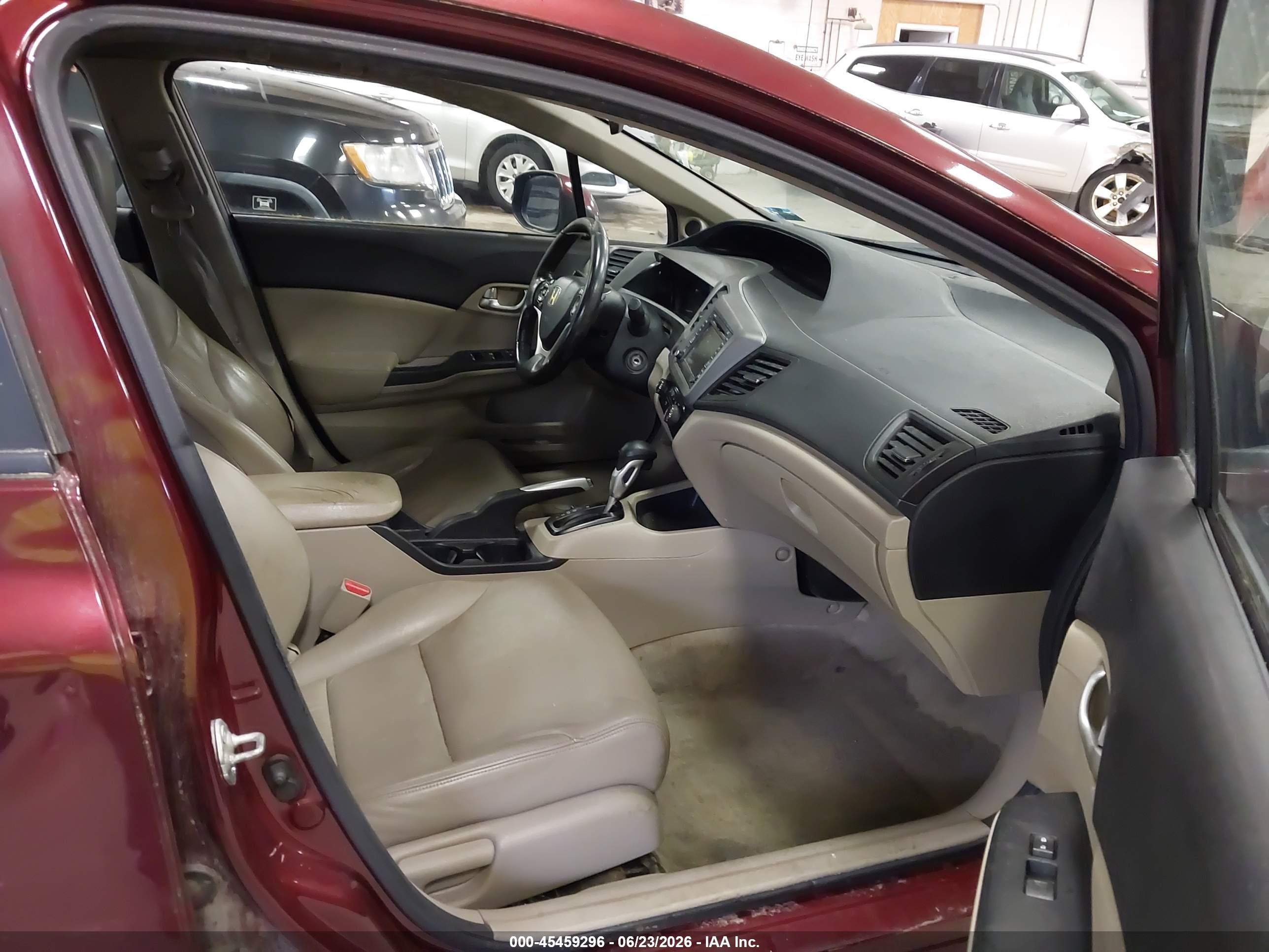 2012 Honda Civic Ex-l Maroon vin: 2HGFB2F97CH546348