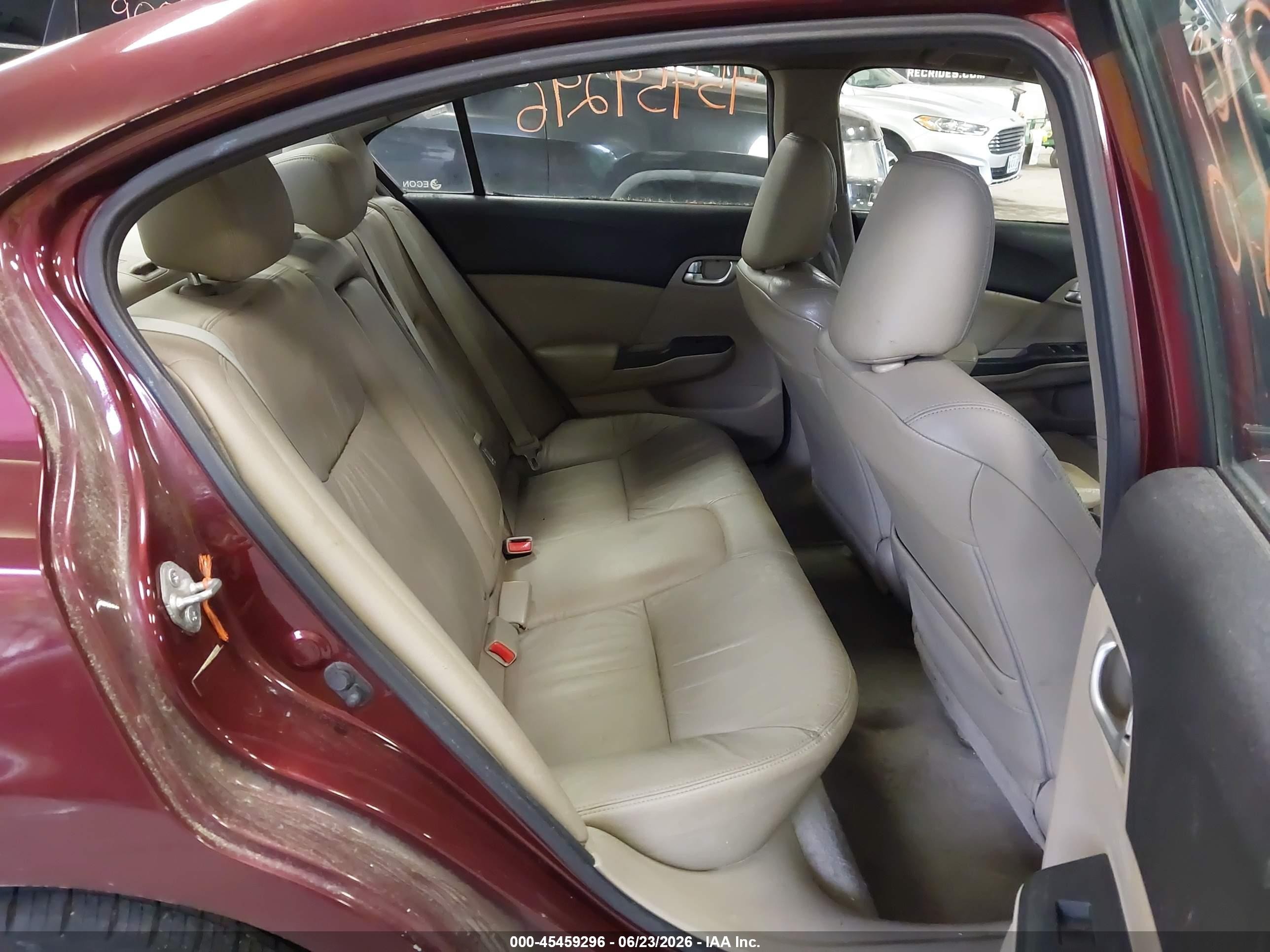 2012 Honda Civic Ex-l Maroon vin: 2HGFB2F97CH546348