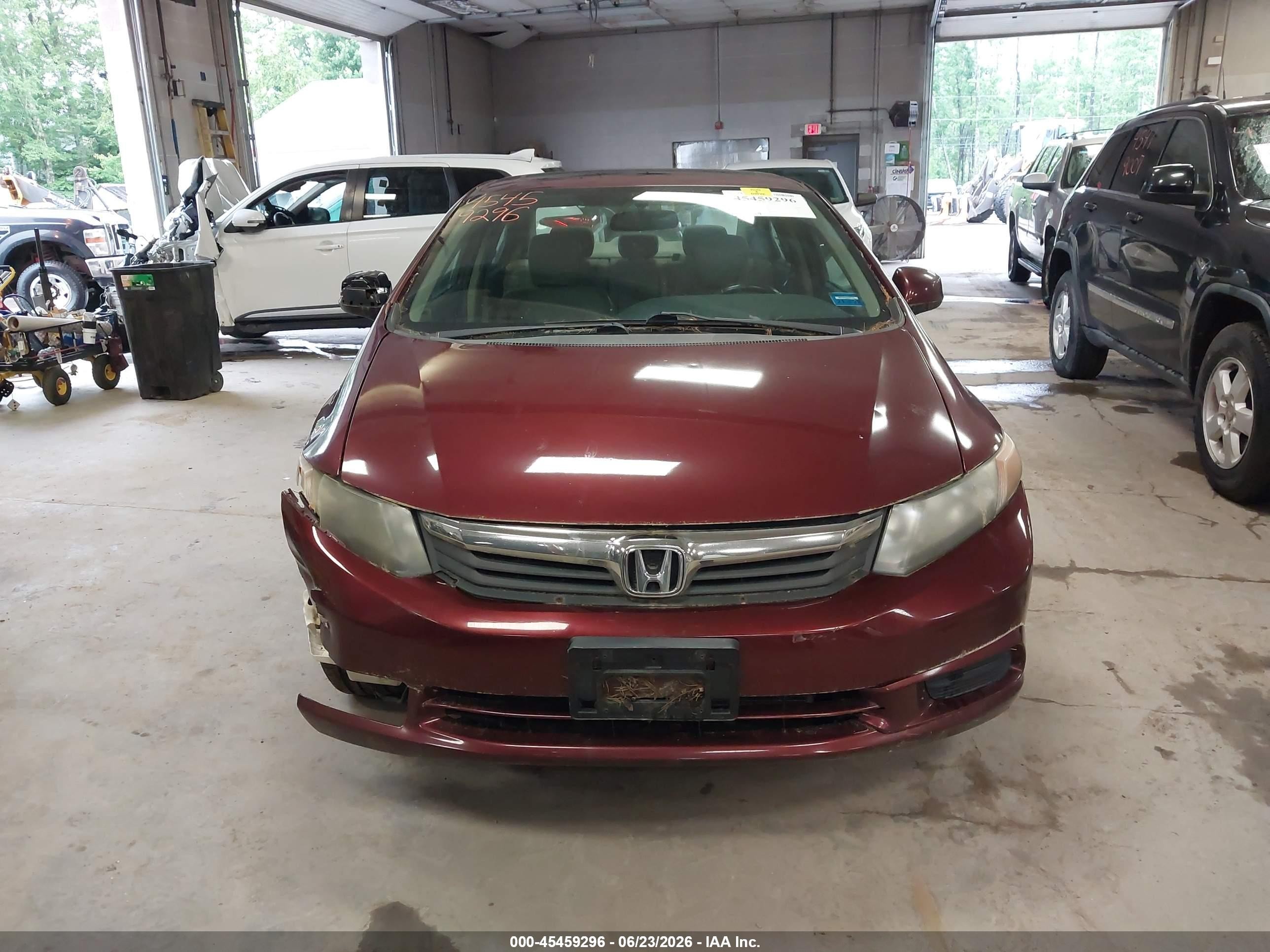 2012 Honda Civic Ex-l Maroon vin: 2HGFB2F97CH546348