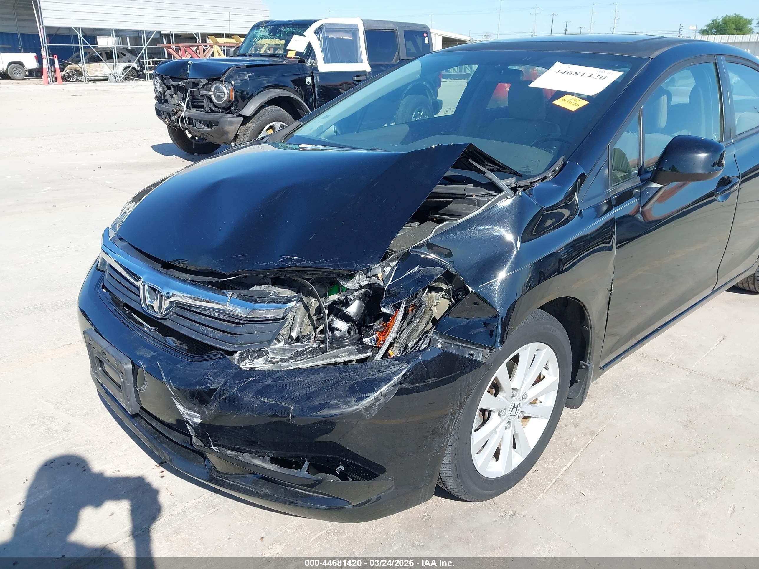 2012 Honda Civic Ex-l Black vin: 2HGFB2F97CH551467