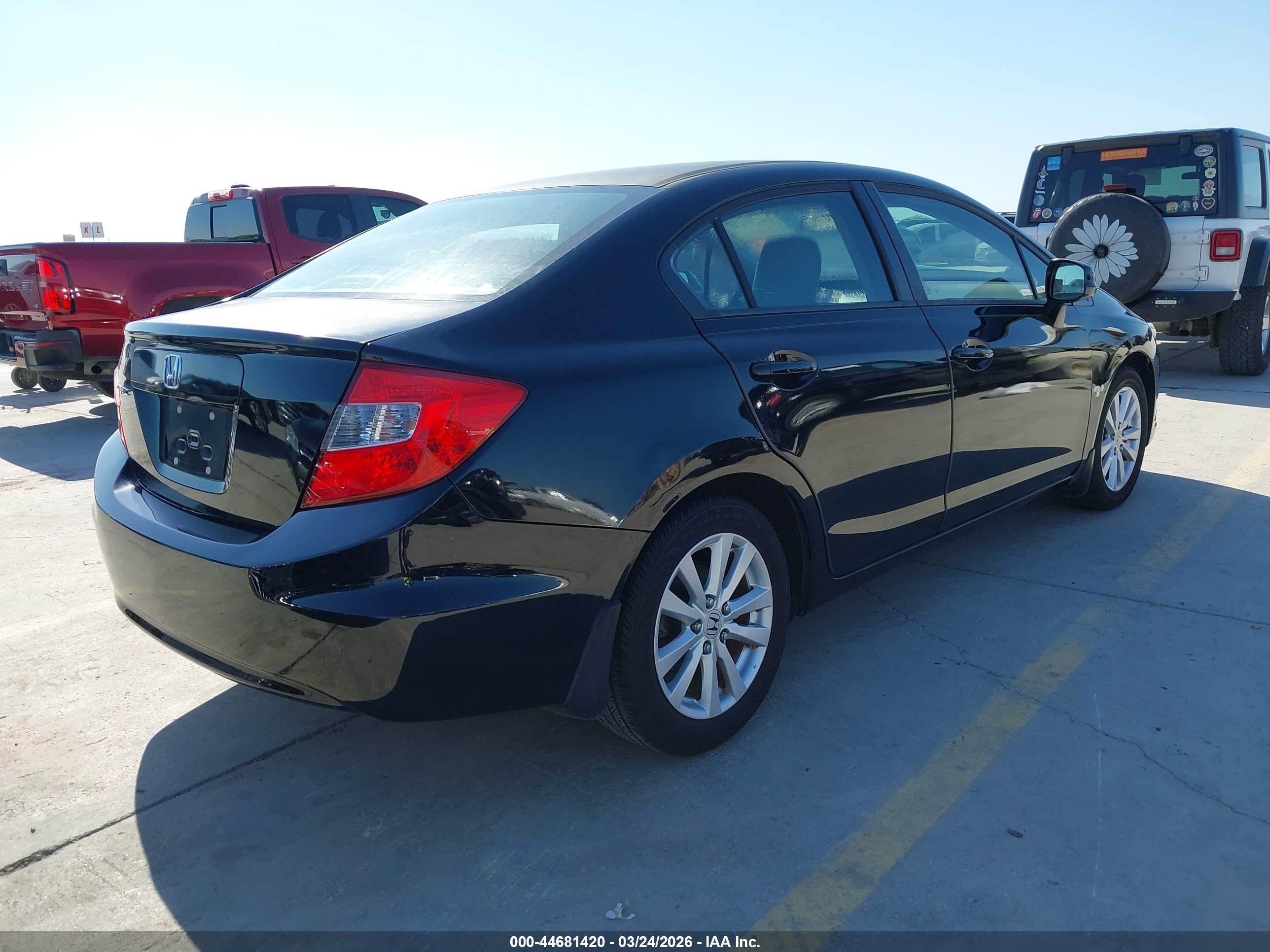 2012 Honda Civic Ex-l Black vin: 2HGFB2F97CH551467