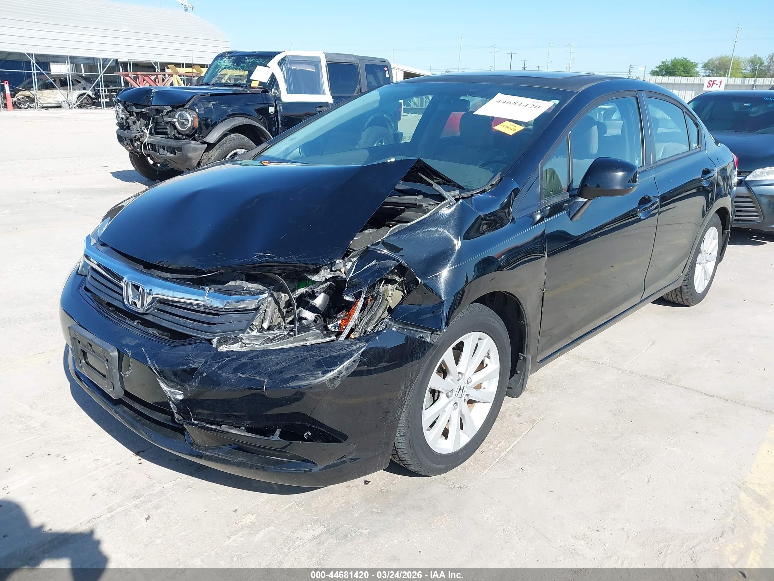 2012 Honda Civic Ex-l Black vin: 2HGFB2F97CH551467