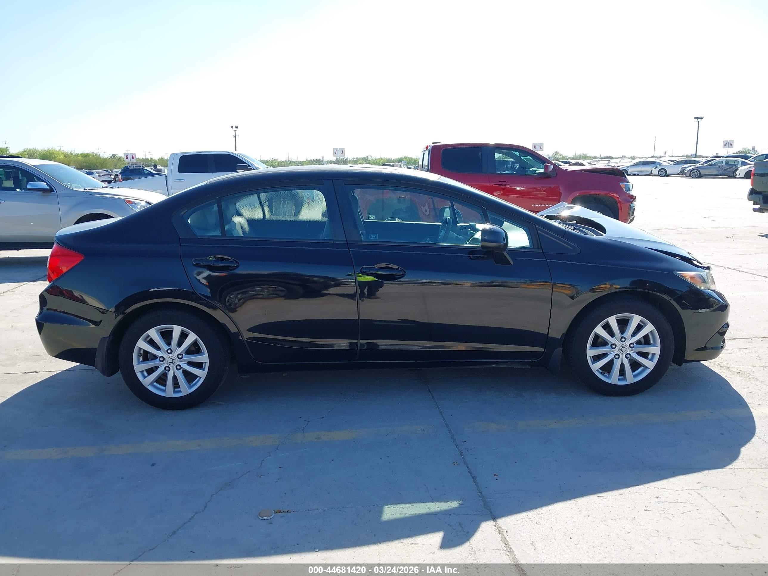 2012 Honda Civic Ex-l Black vin: 2HGFB2F97CH551467