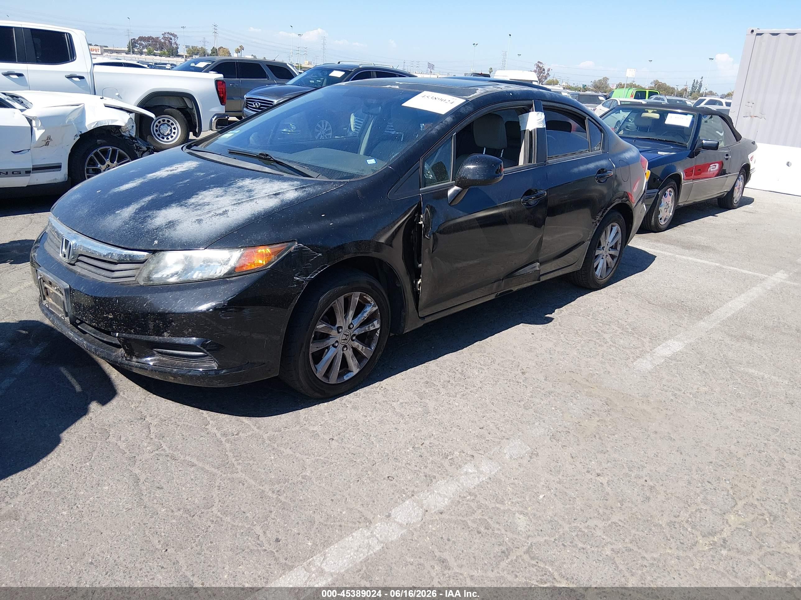 2012 Honda Civic Ex-l Black vin: 2HGFB2F97CH565725