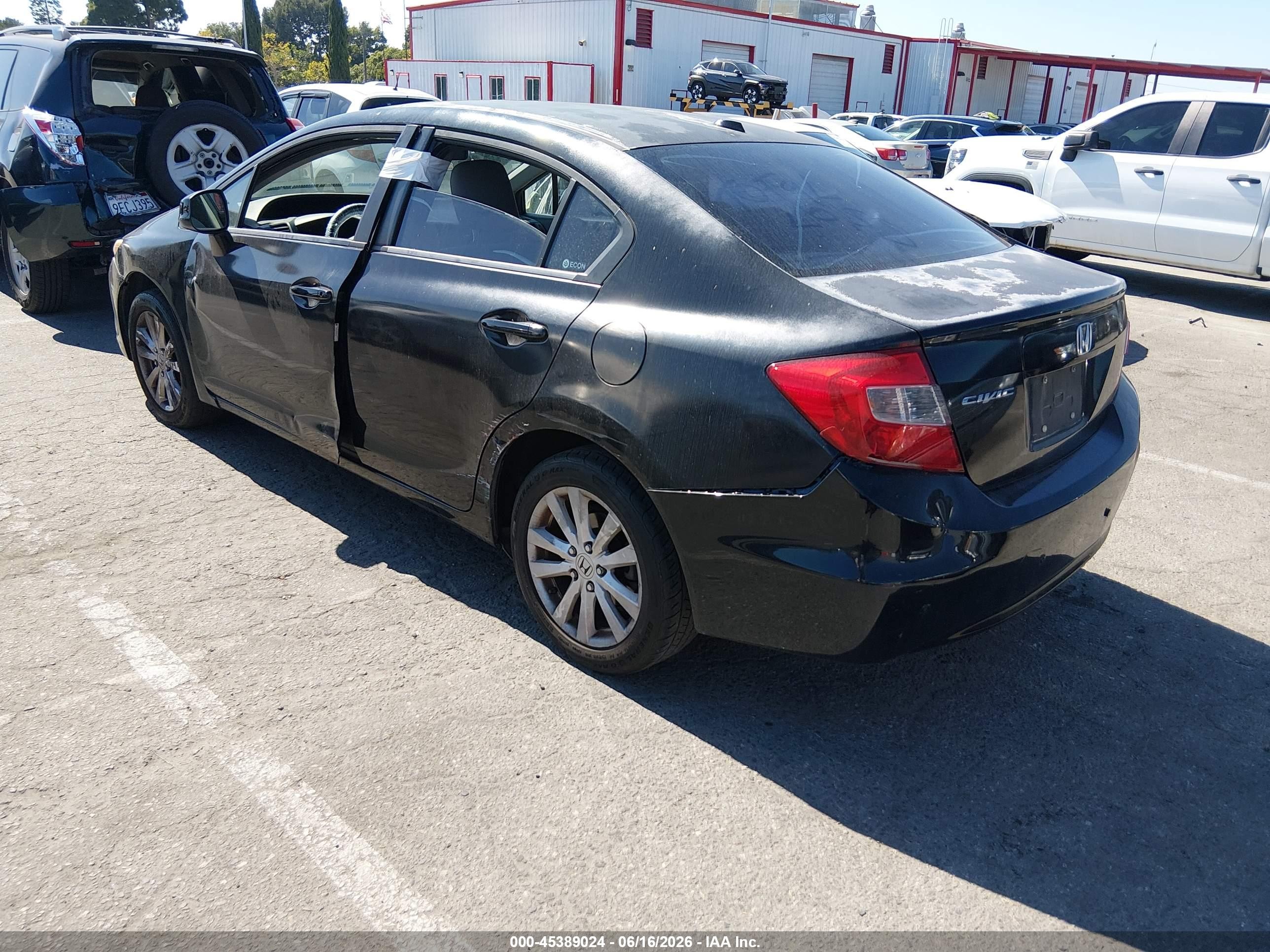 2012 Honda Civic Ex-l Black vin: 2HGFB2F97CH565725