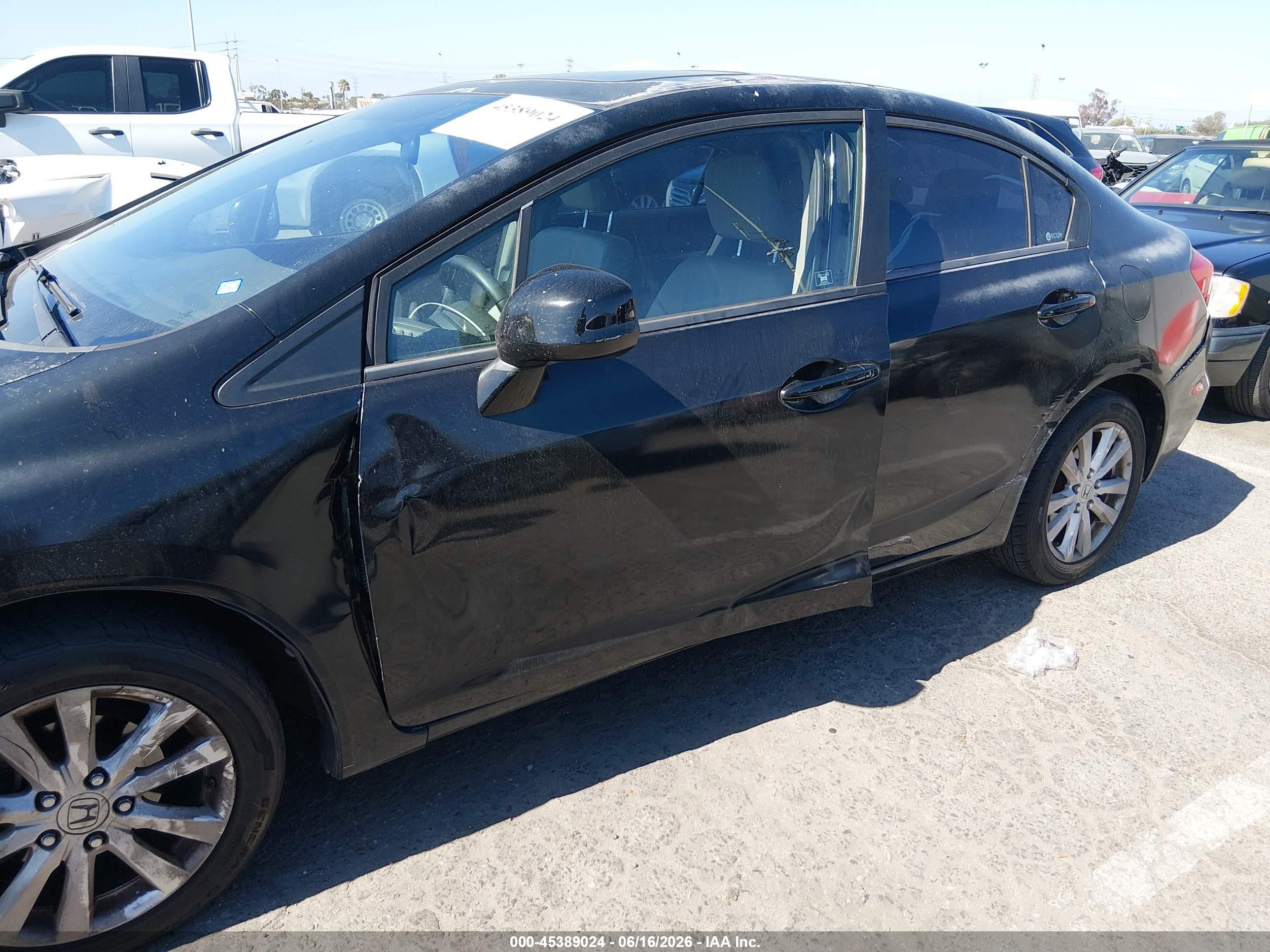 2012 Honda Civic Ex-l Black vin: 2HGFB2F97CH565725