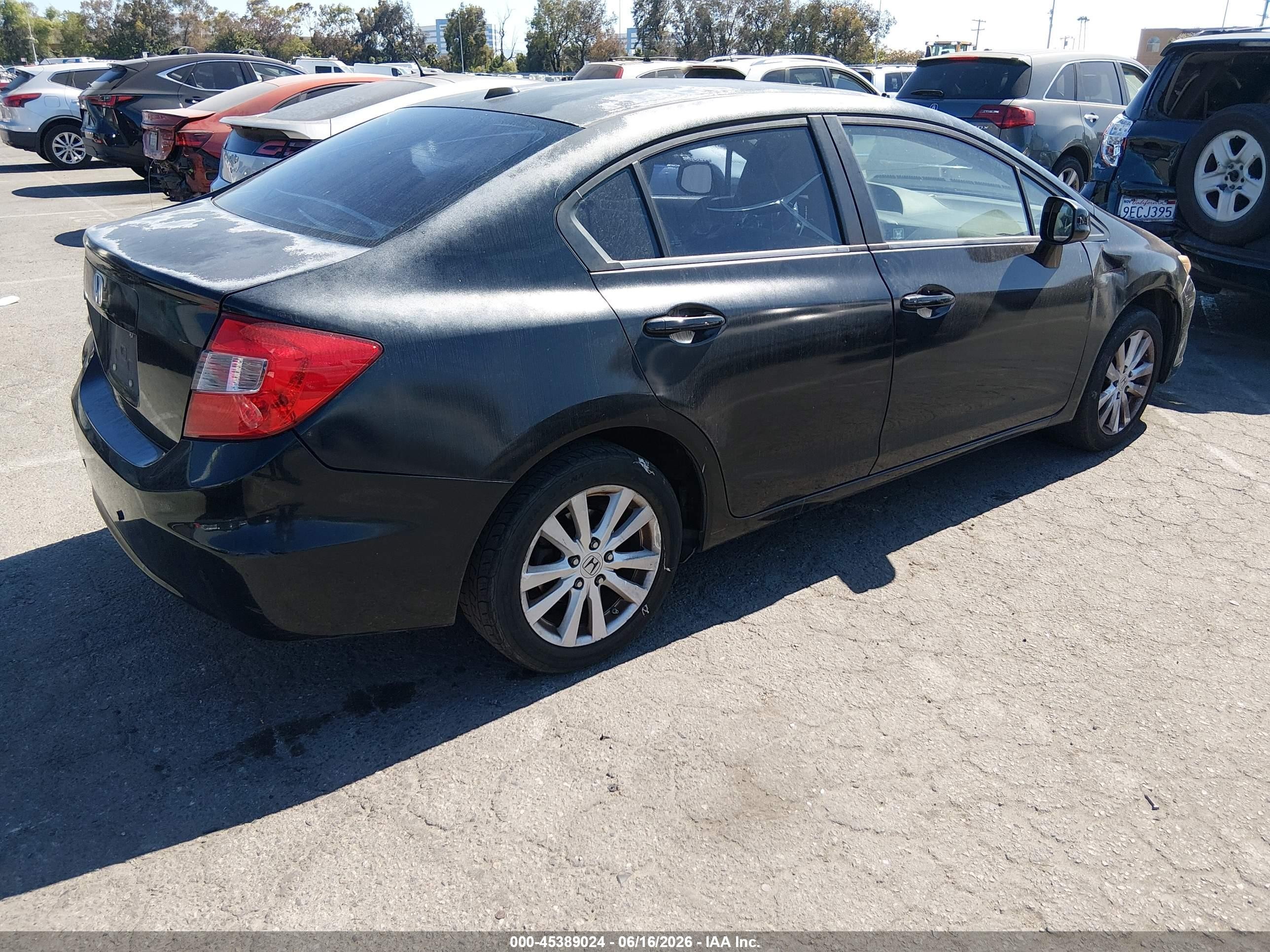 2012 Honda Civic Ex-l Black vin: 2HGFB2F97CH565725