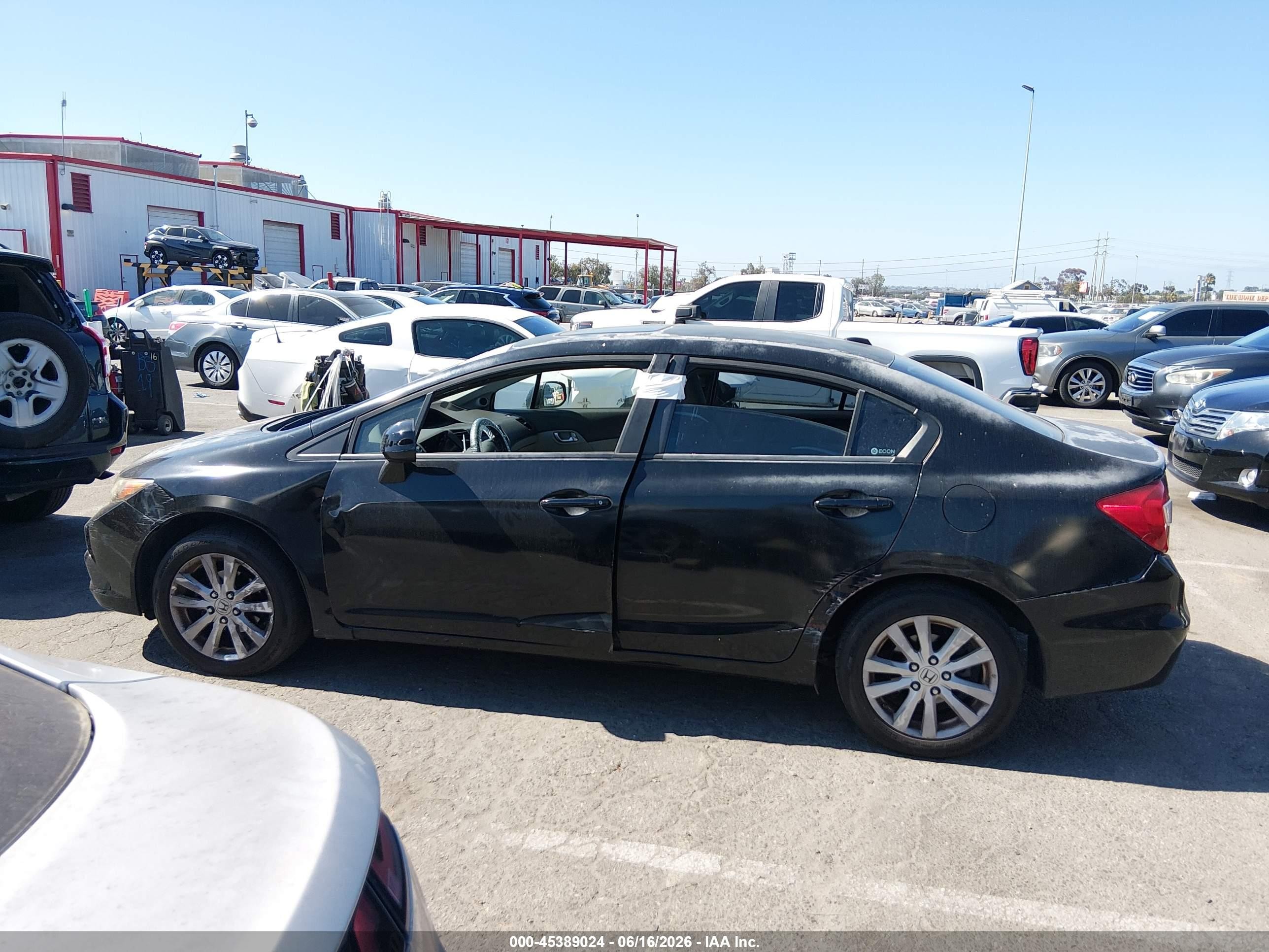 2012 Honda Civic Ex-l Black vin: 2HGFB2F97CH565725