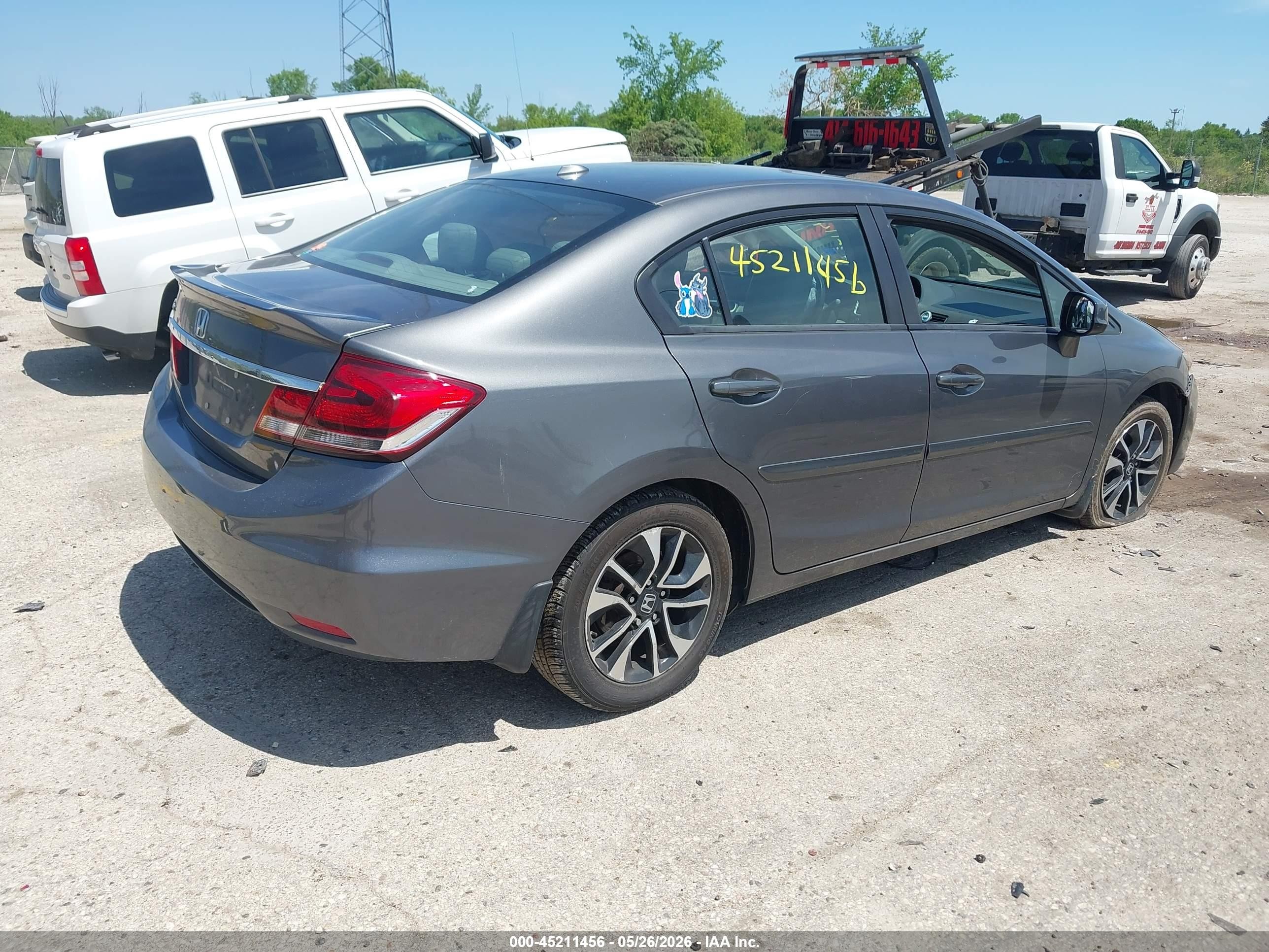 2013 Honda Civic Ex-l Gray vin: 2HGFB2F97DH520236