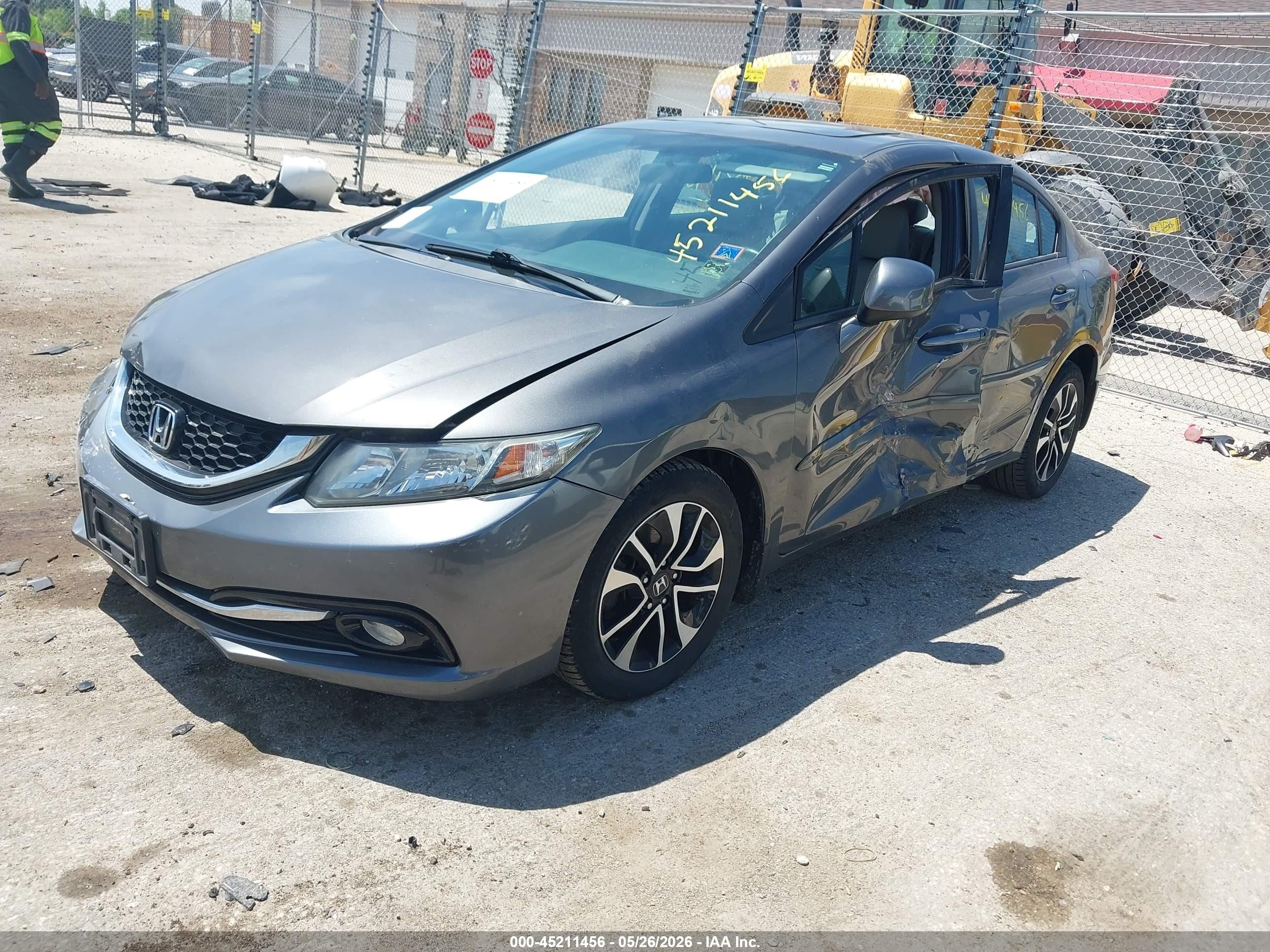 2013 Honda Civic Ex-l Gray vin: 2HGFB2F97DH520236