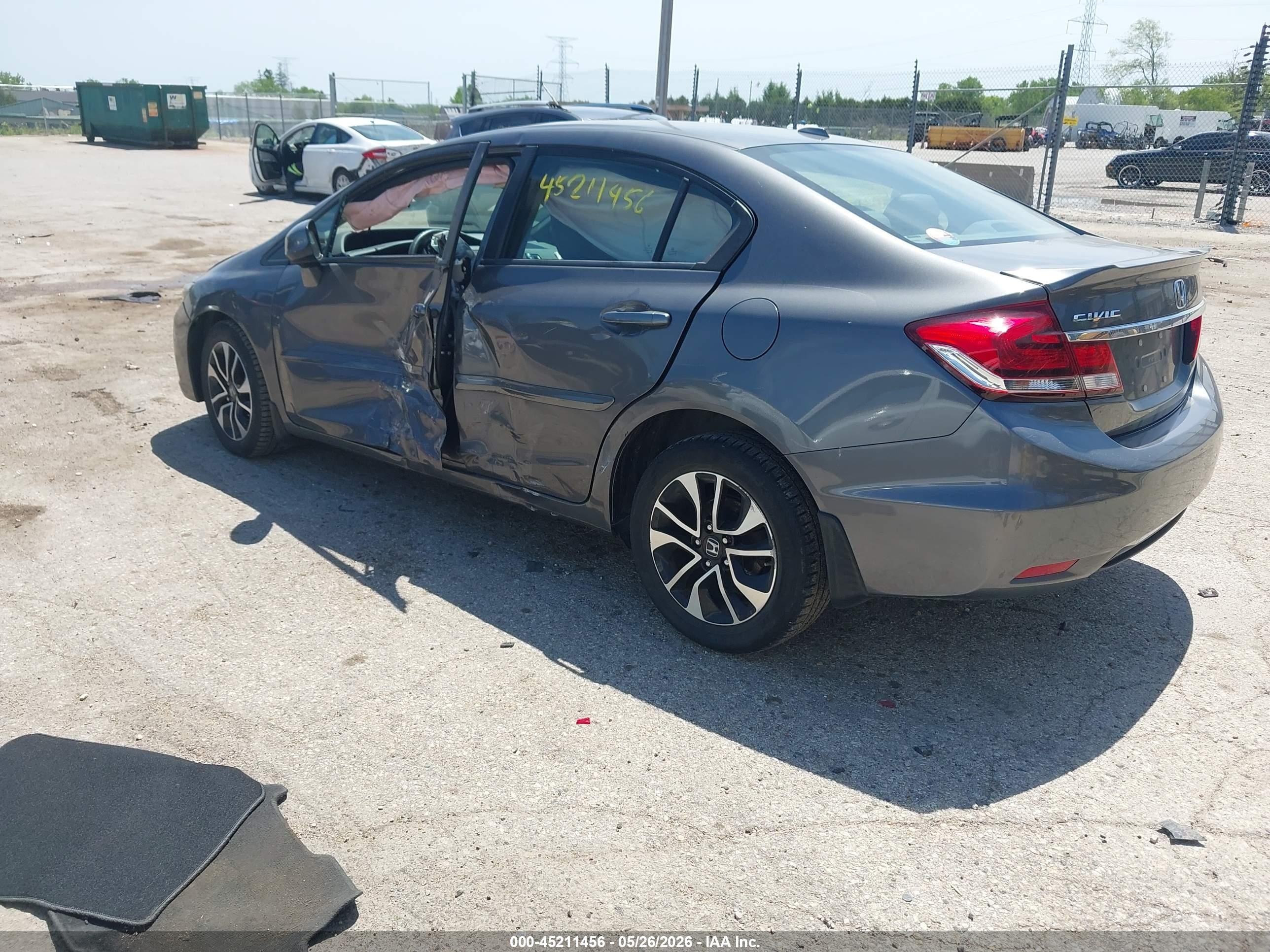 2013 Honda Civic Ex-l Gray vin: 2HGFB2F97DH520236