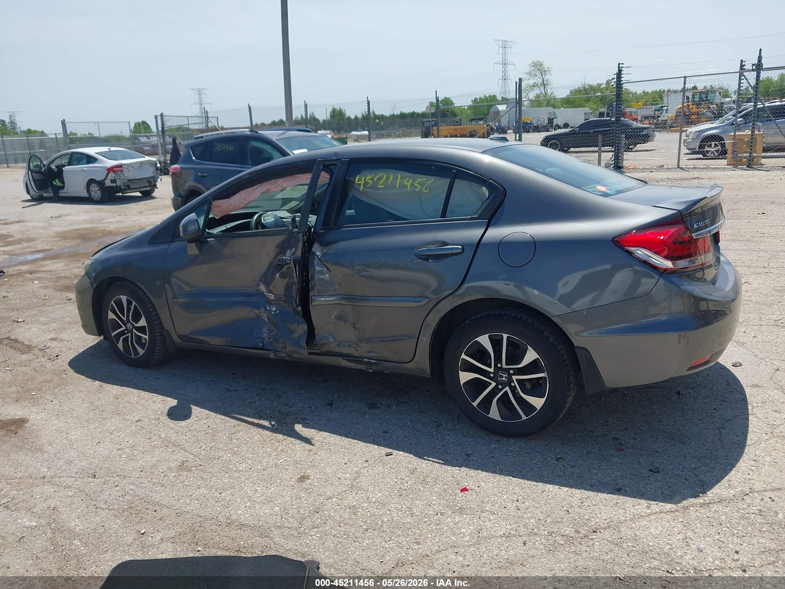 2013 Honda Civic Ex-l Gray vin: 2HGFB2F97DH520236
