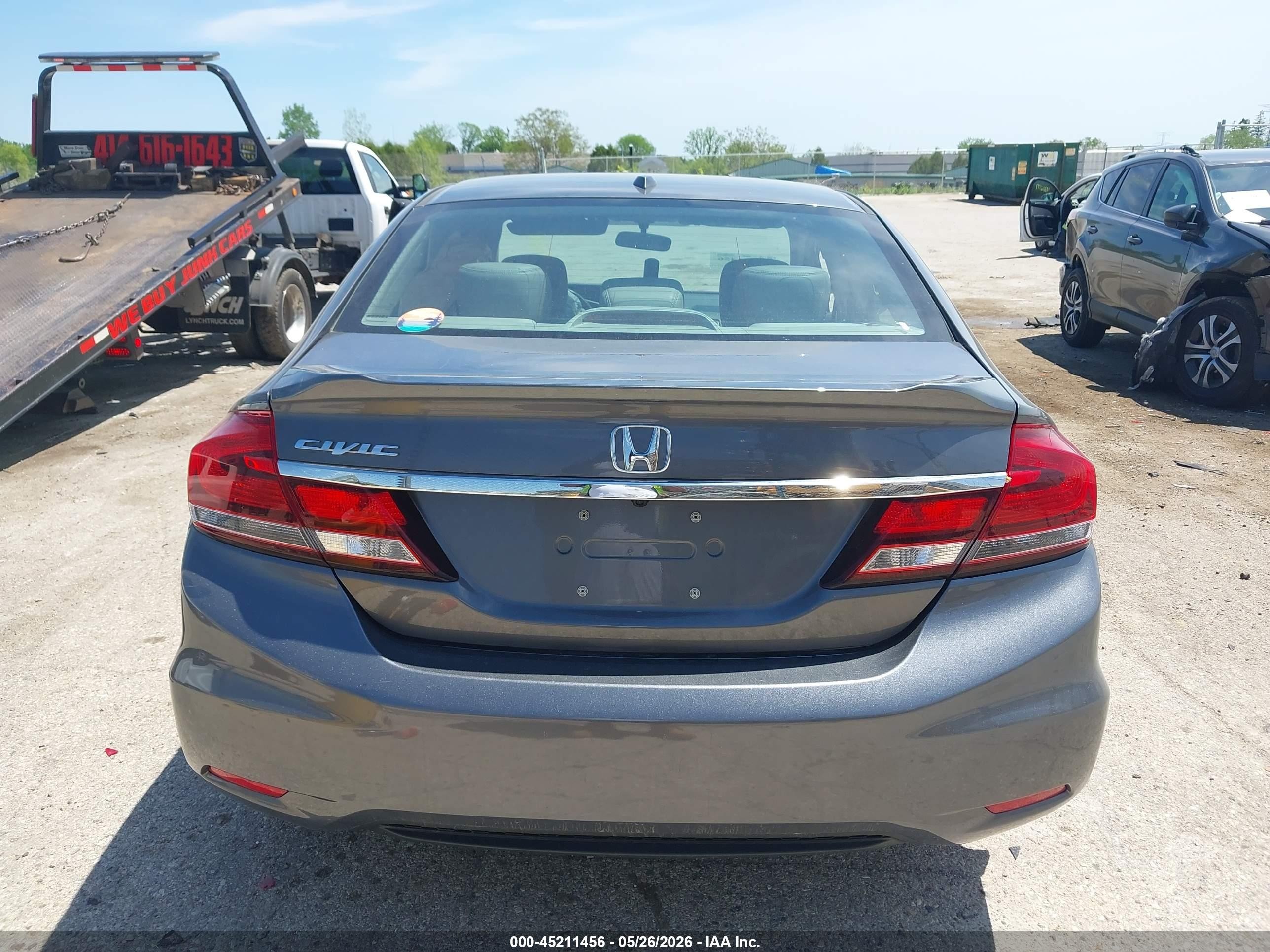 2013 Honda Civic Ex-l Gray vin: 2HGFB2F97DH520236