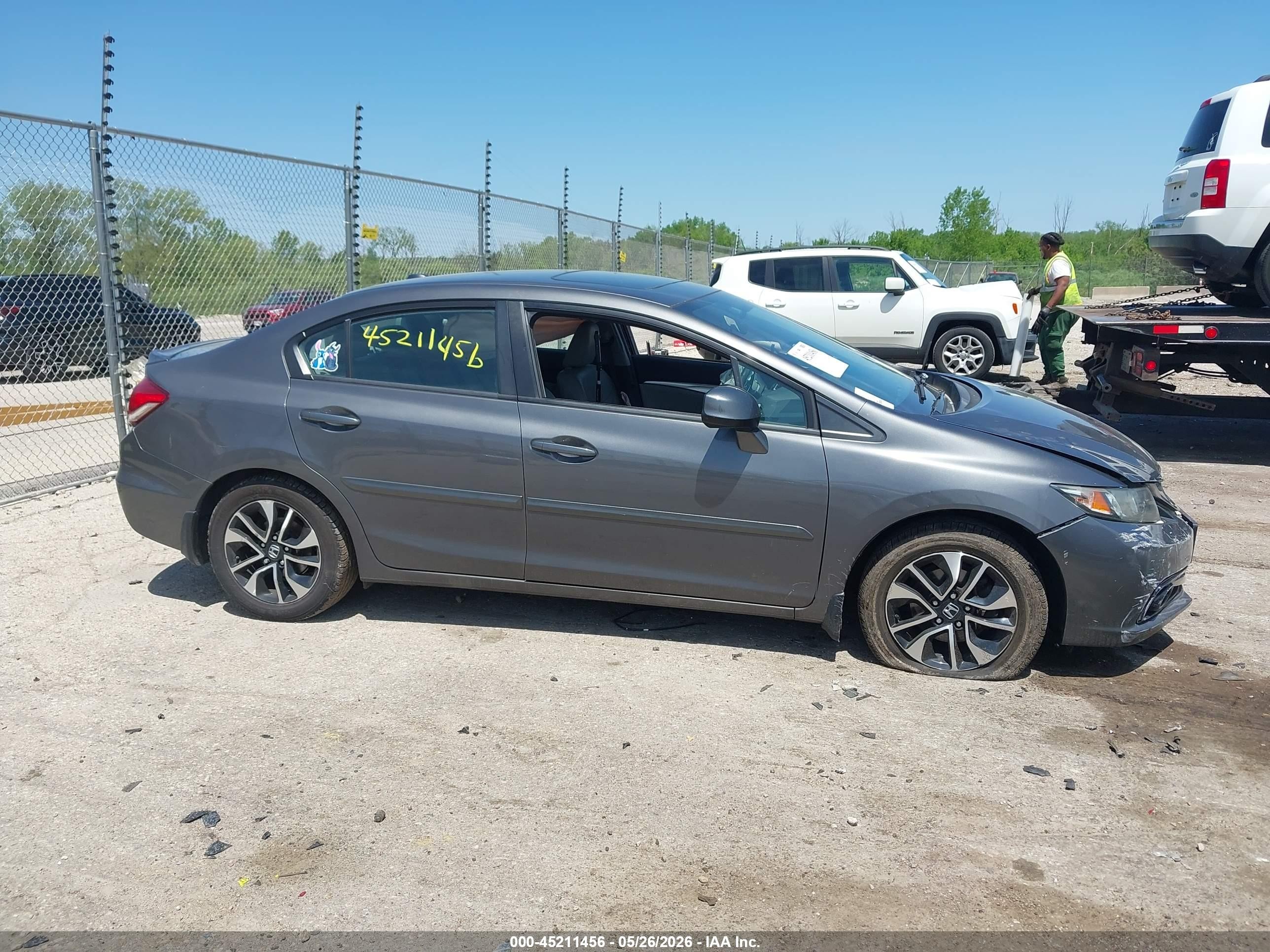 2013 Honda Civic Ex-l Gray vin: 2HGFB2F97DH520236