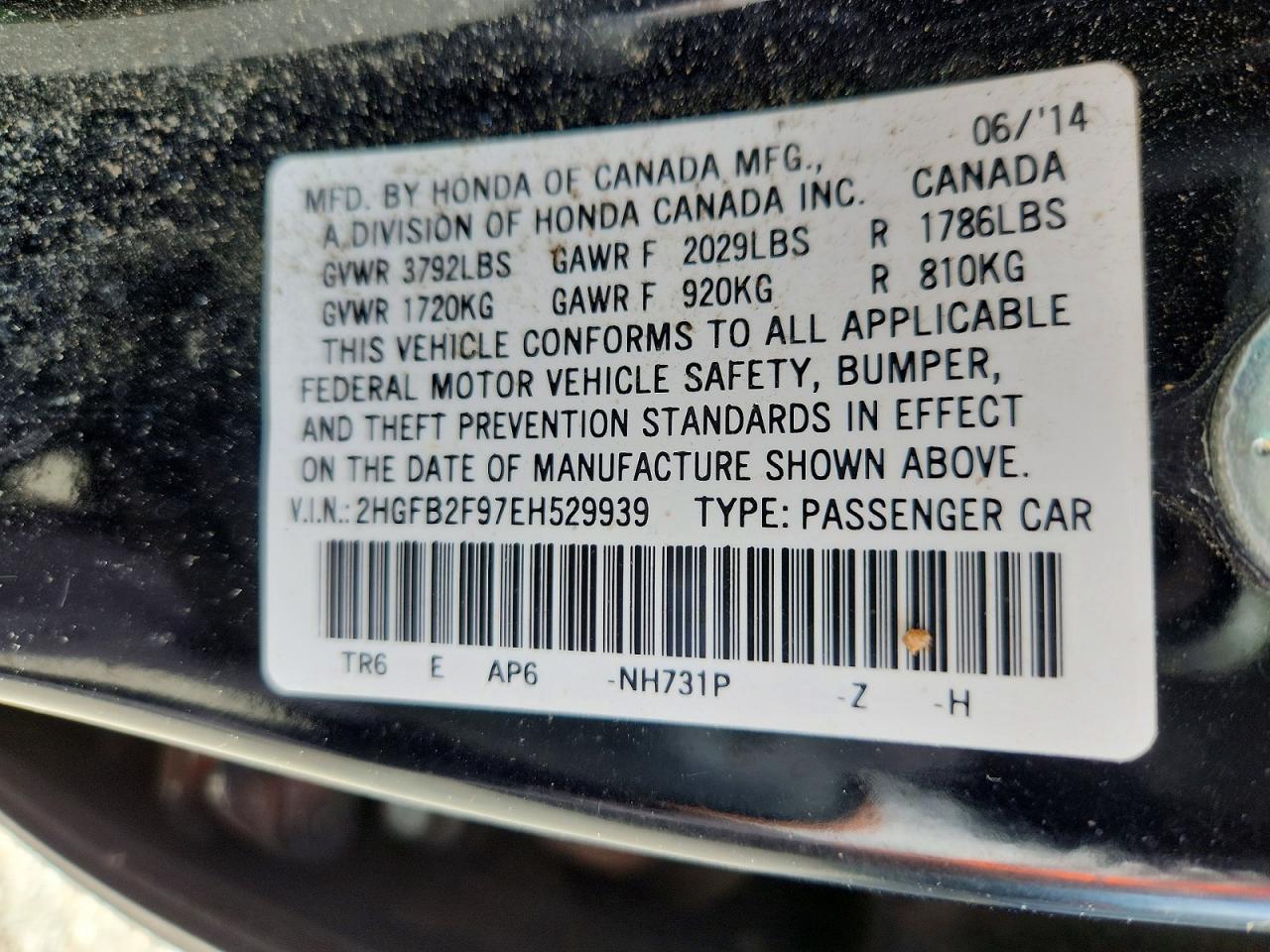 2014 Honda Civic Exl Black vin: 2HGFB2F97EH529939