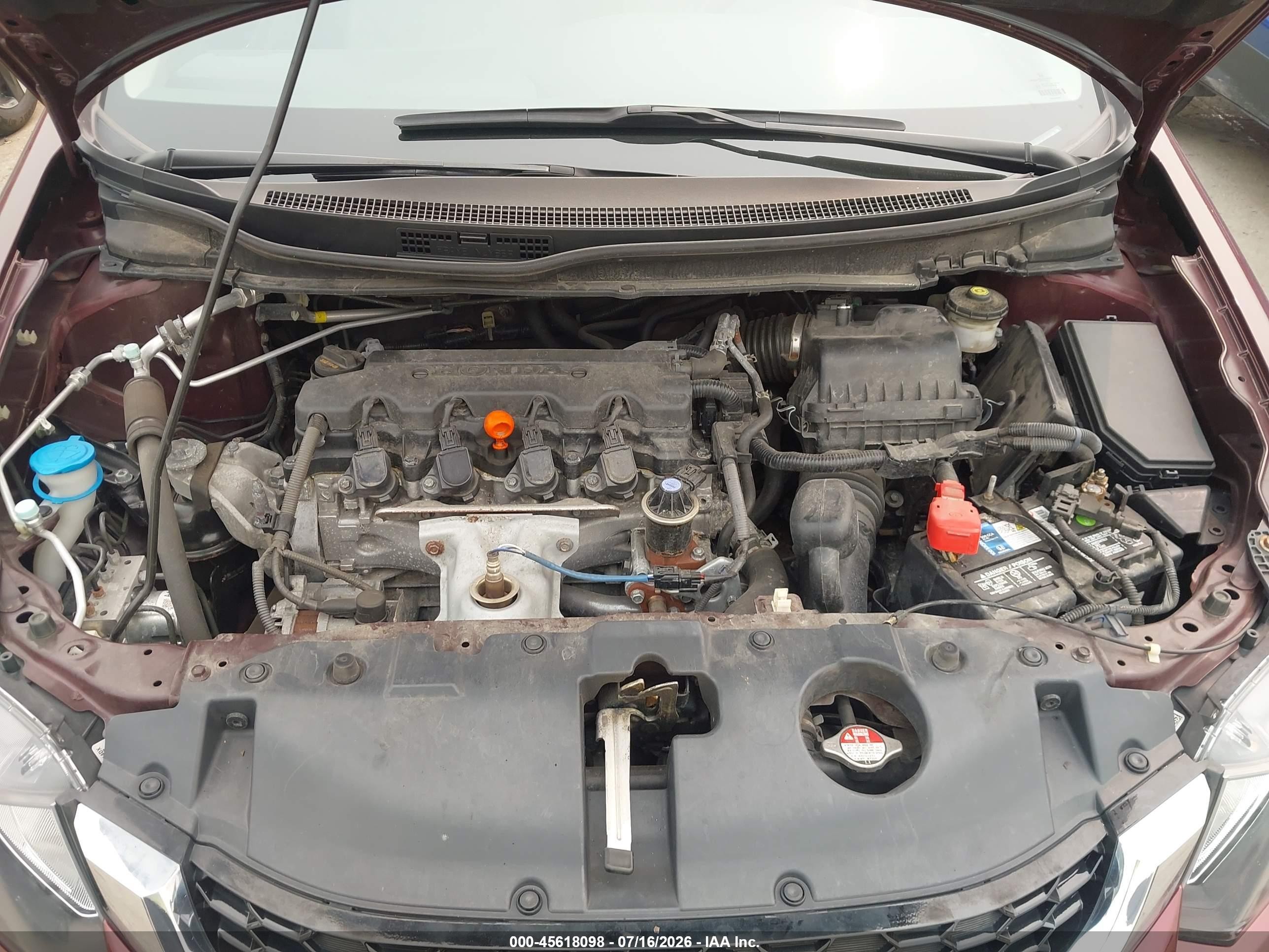 2014 Honda Civic Ex-l Burgundy vin: 2HGFB2F97EH548149