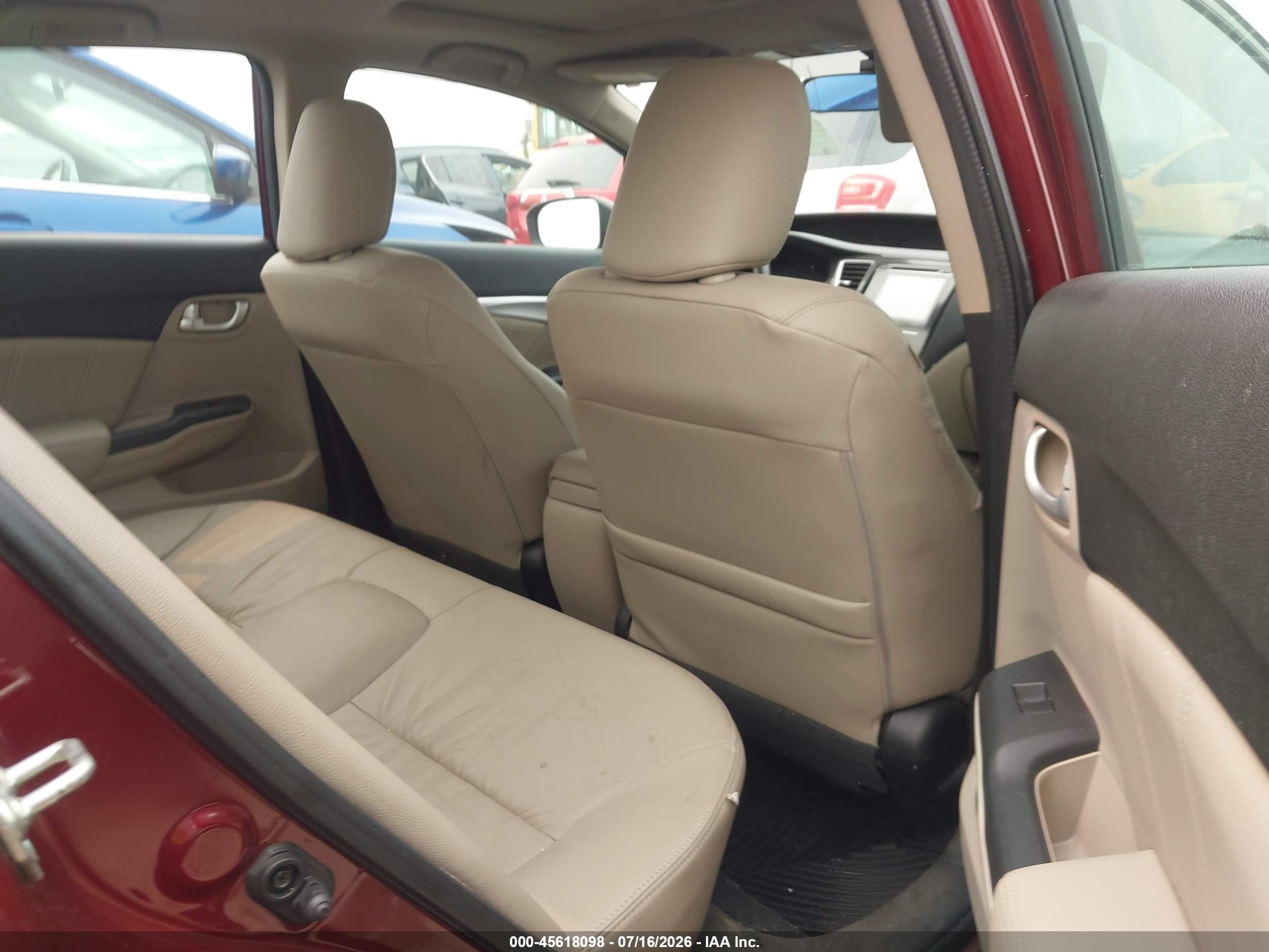 2014 Honda Civic Ex-l Burgundy vin: 2HGFB2F97EH548149