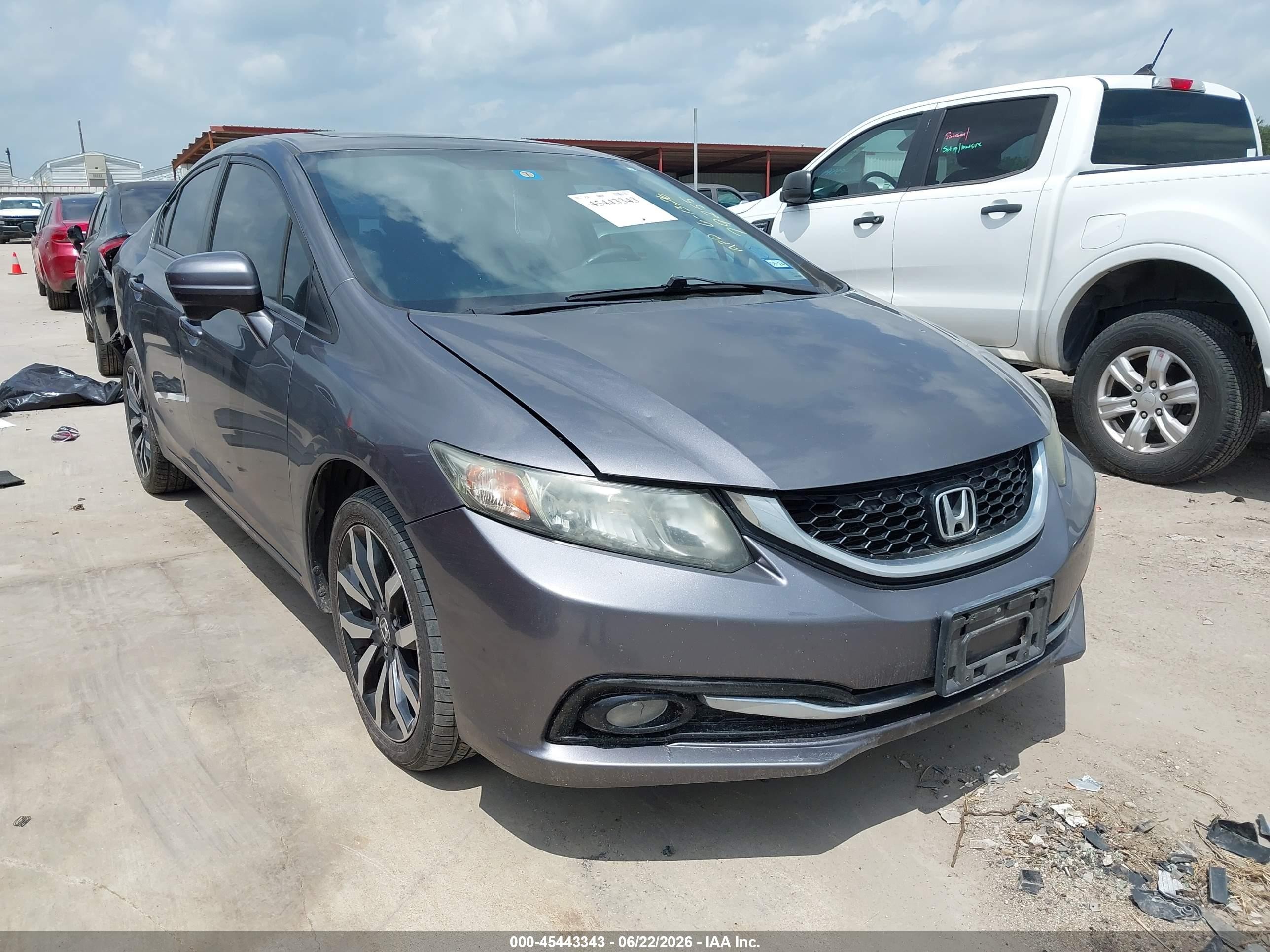 2015 Honda Civic Ex-l Серый vin: 2HGFB2F97FH528694