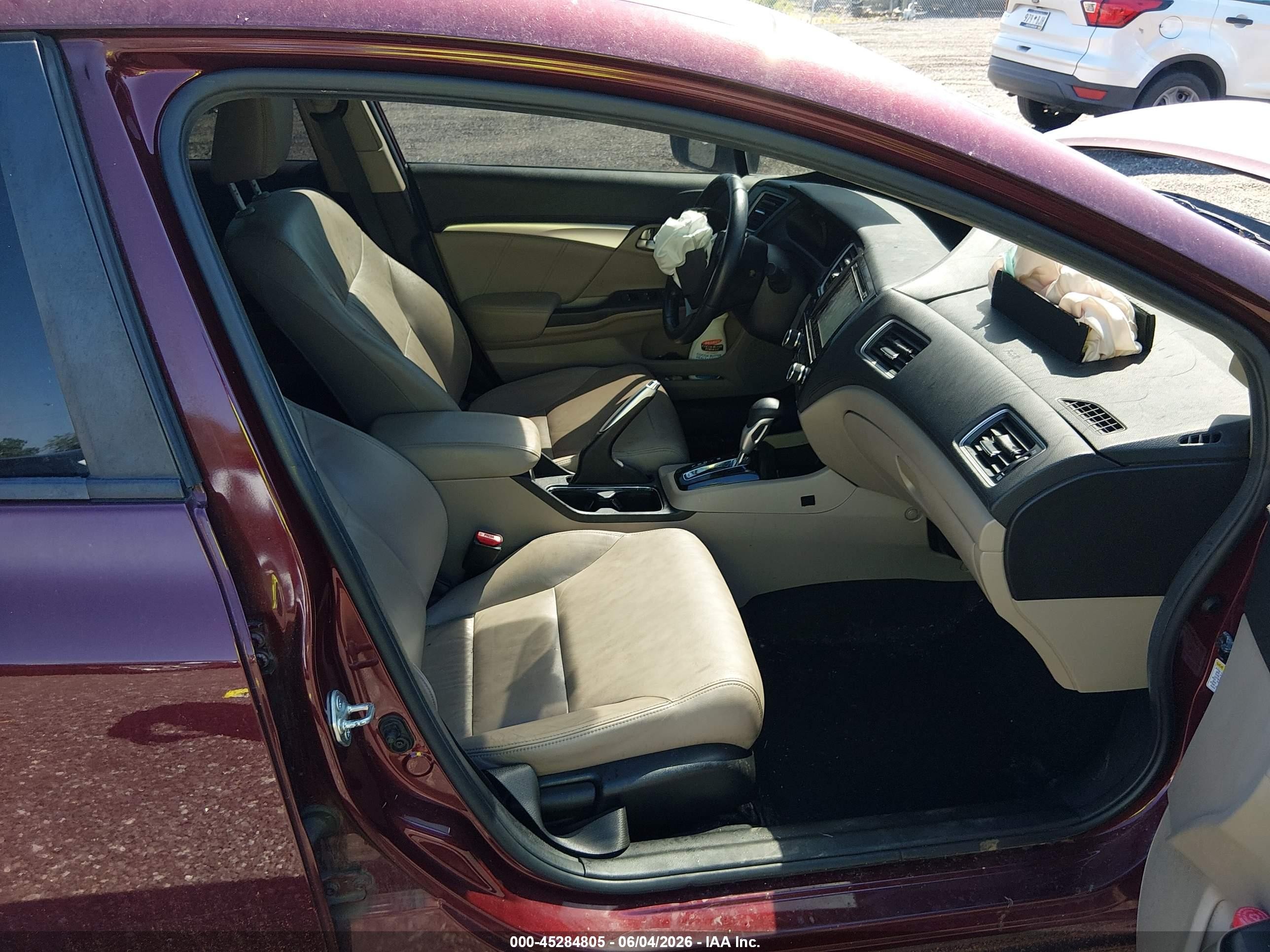 2015 Honda Civic Ex-l Burgundy vin: 2HGFB2F97FH540652