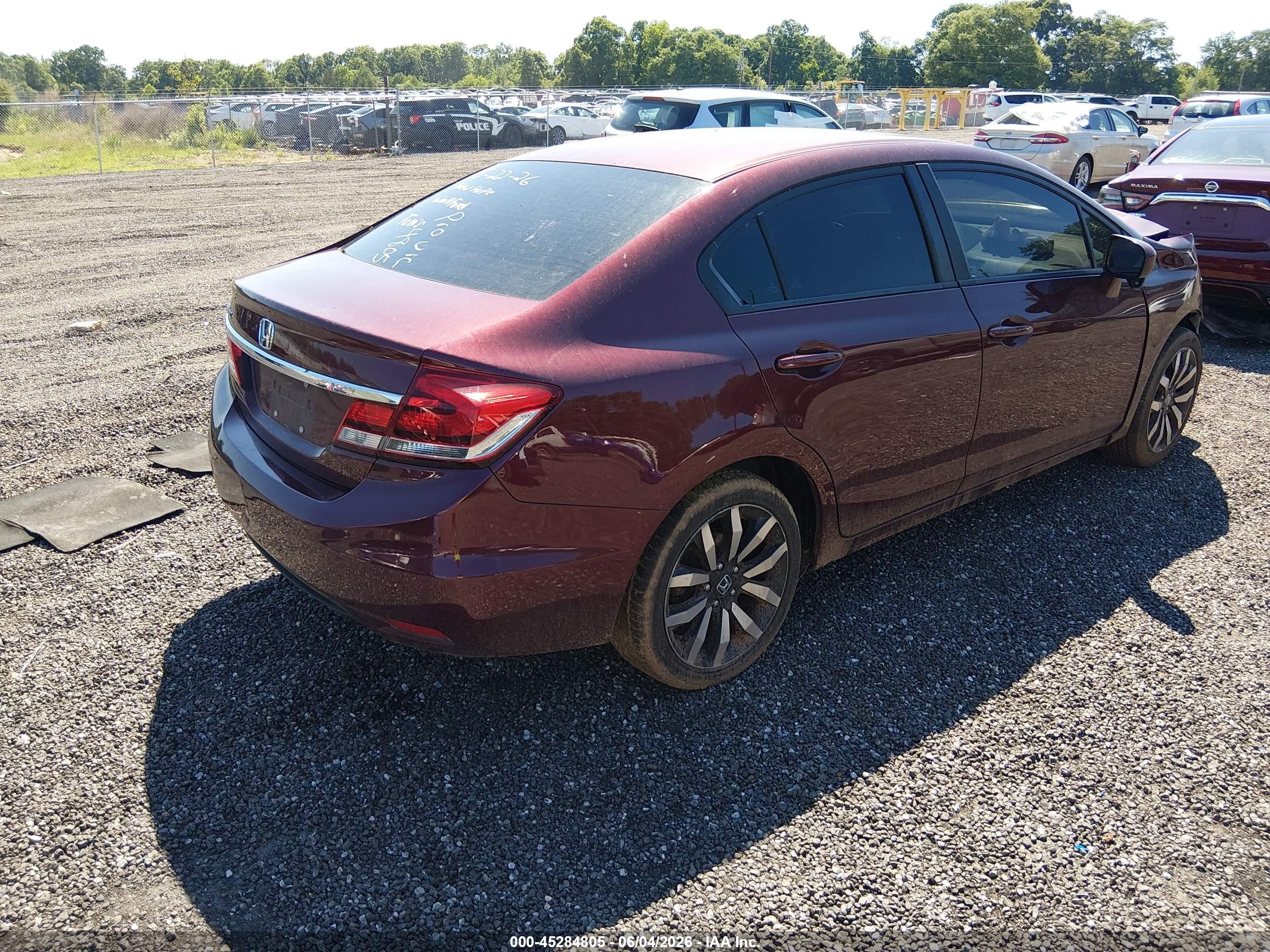 2015 Honda Civic Ex-l Burgundy vin: 2HGFB2F97FH540652