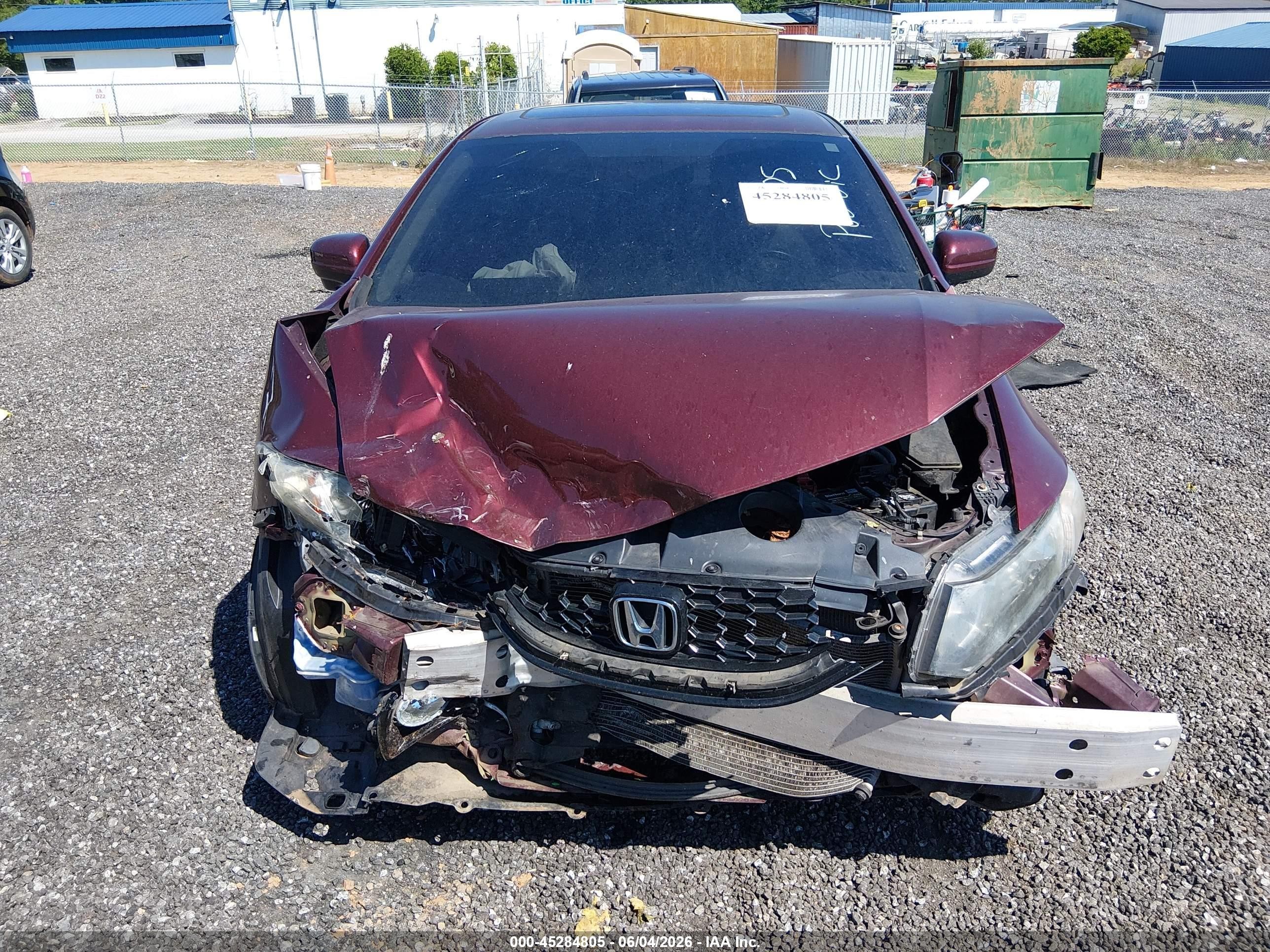 2015 Honda Civic Ex-l Burgundy vin: 2HGFB2F97FH540652