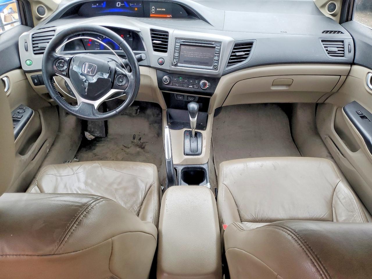 2012 Honda Civic Exl Brown vin: 2HGFB2F98CH015062