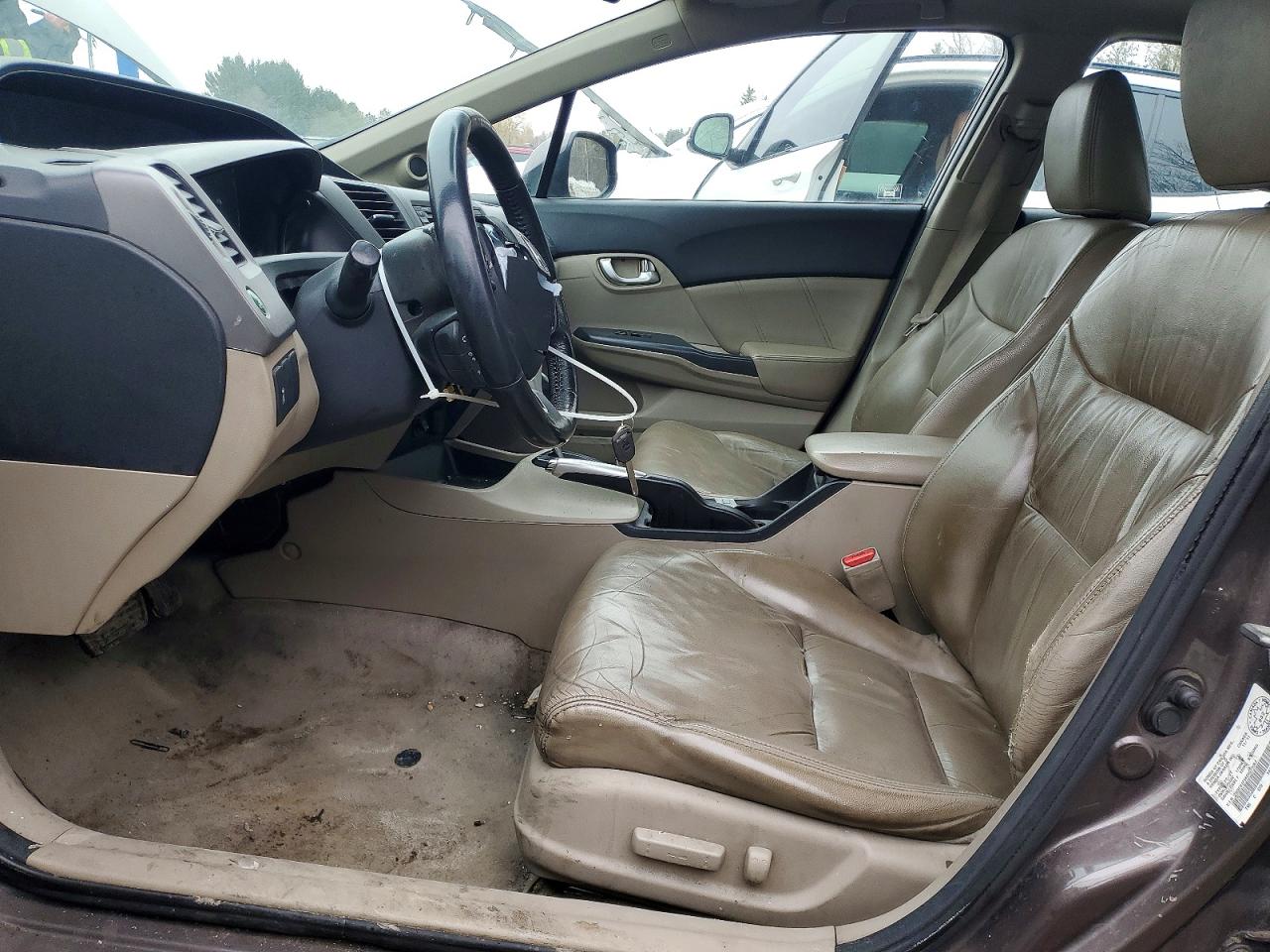 2012 Honda Civic Exl Brown vin: 2HGFB2F98CH015062