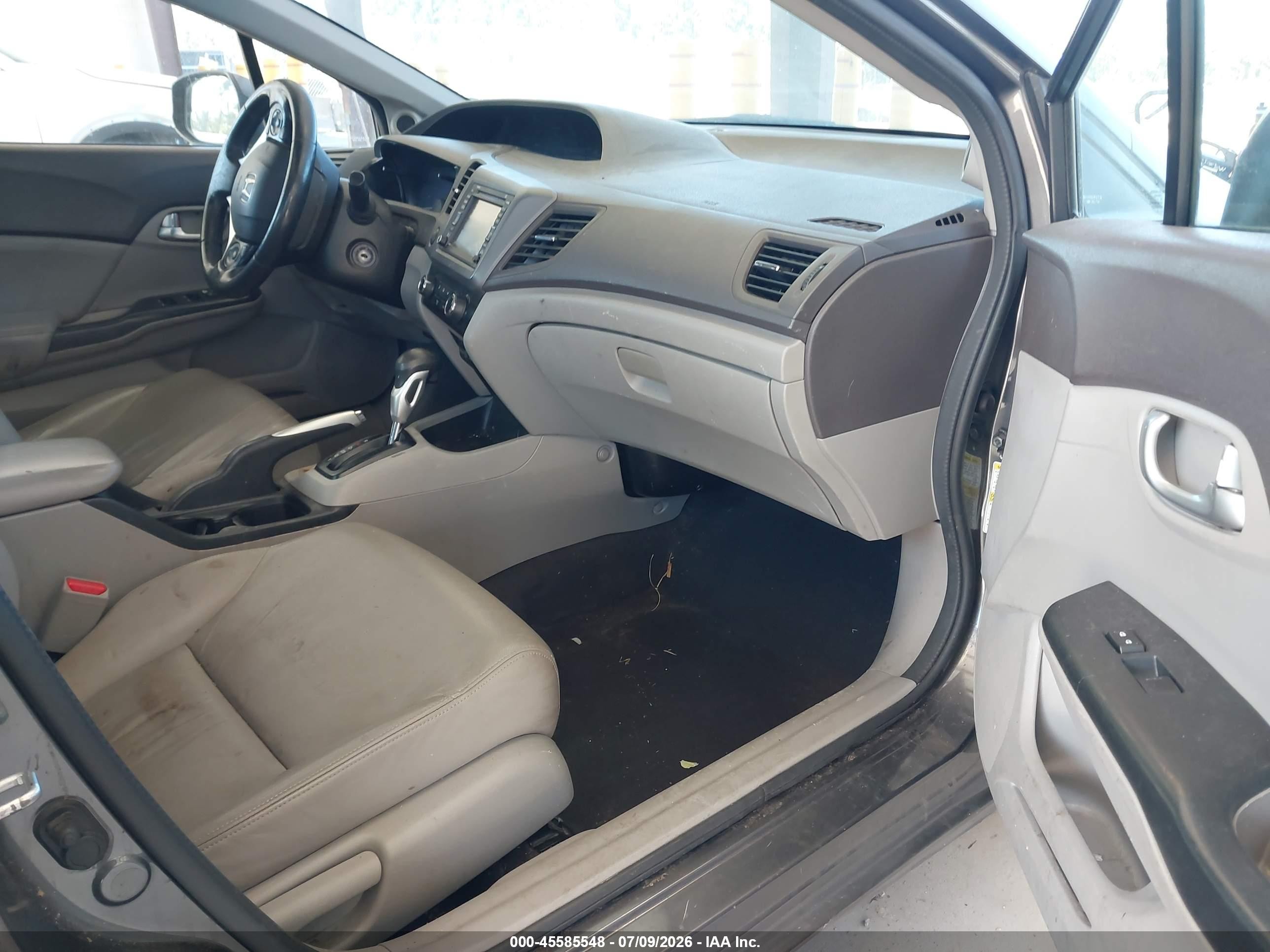 2012 Honda Civic Ex-l Gray vin: 2HGFB2F98CH039782