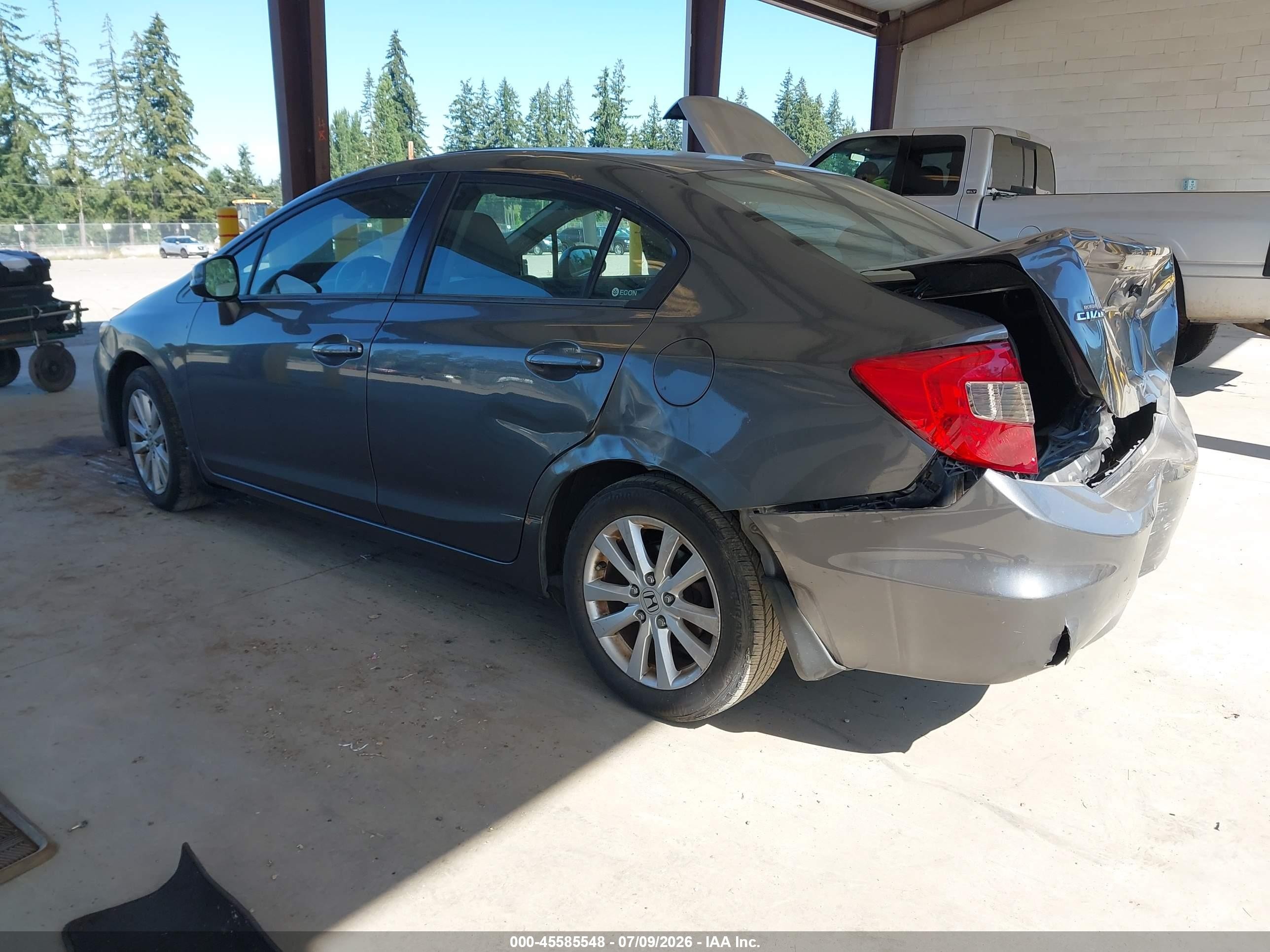 2012 Honda Civic Ex-l Gray vin: 2HGFB2F98CH039782