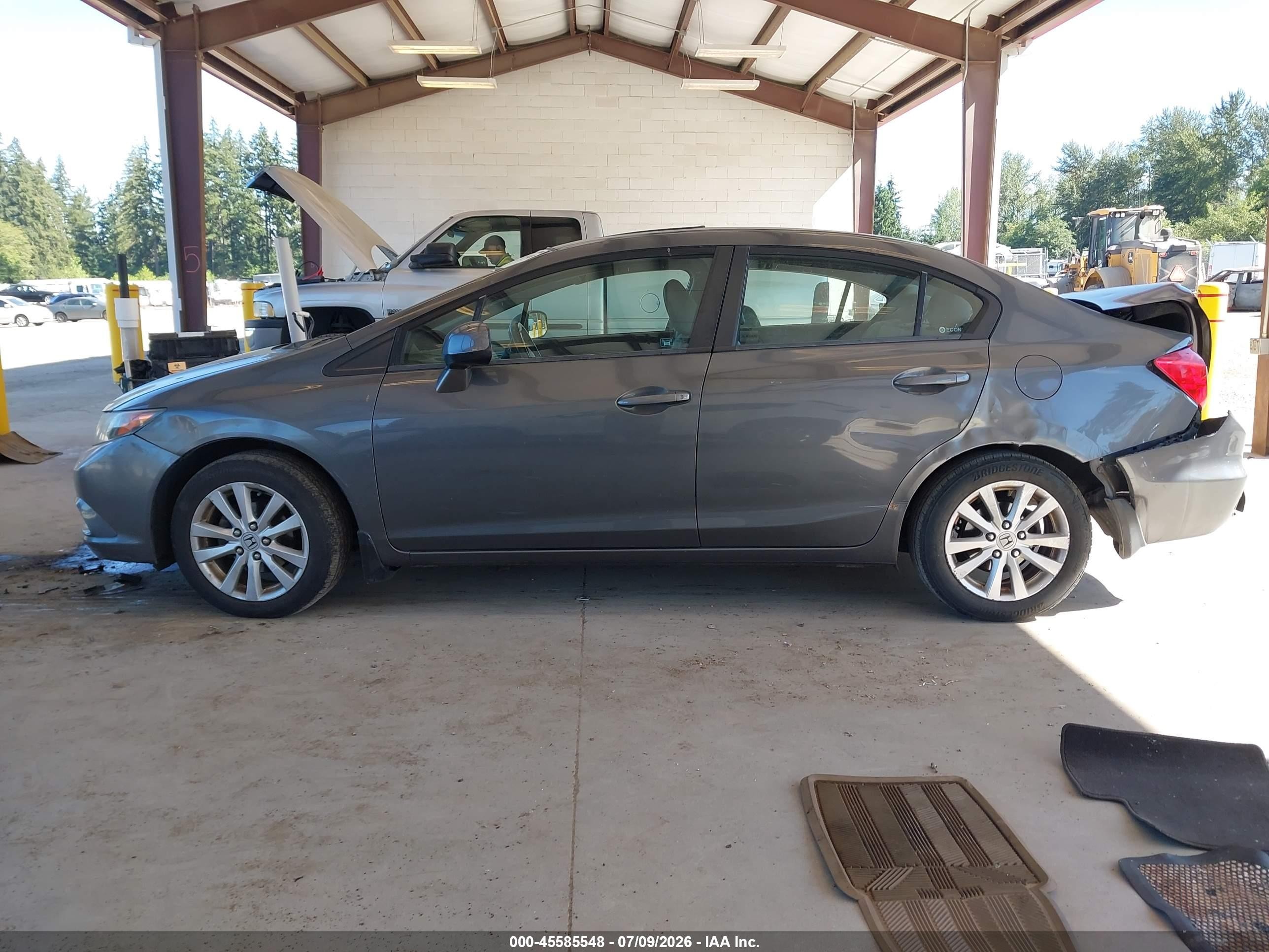 2012 Honda Civic Ex-l Gray vin: 2HGFB2F98CH039782