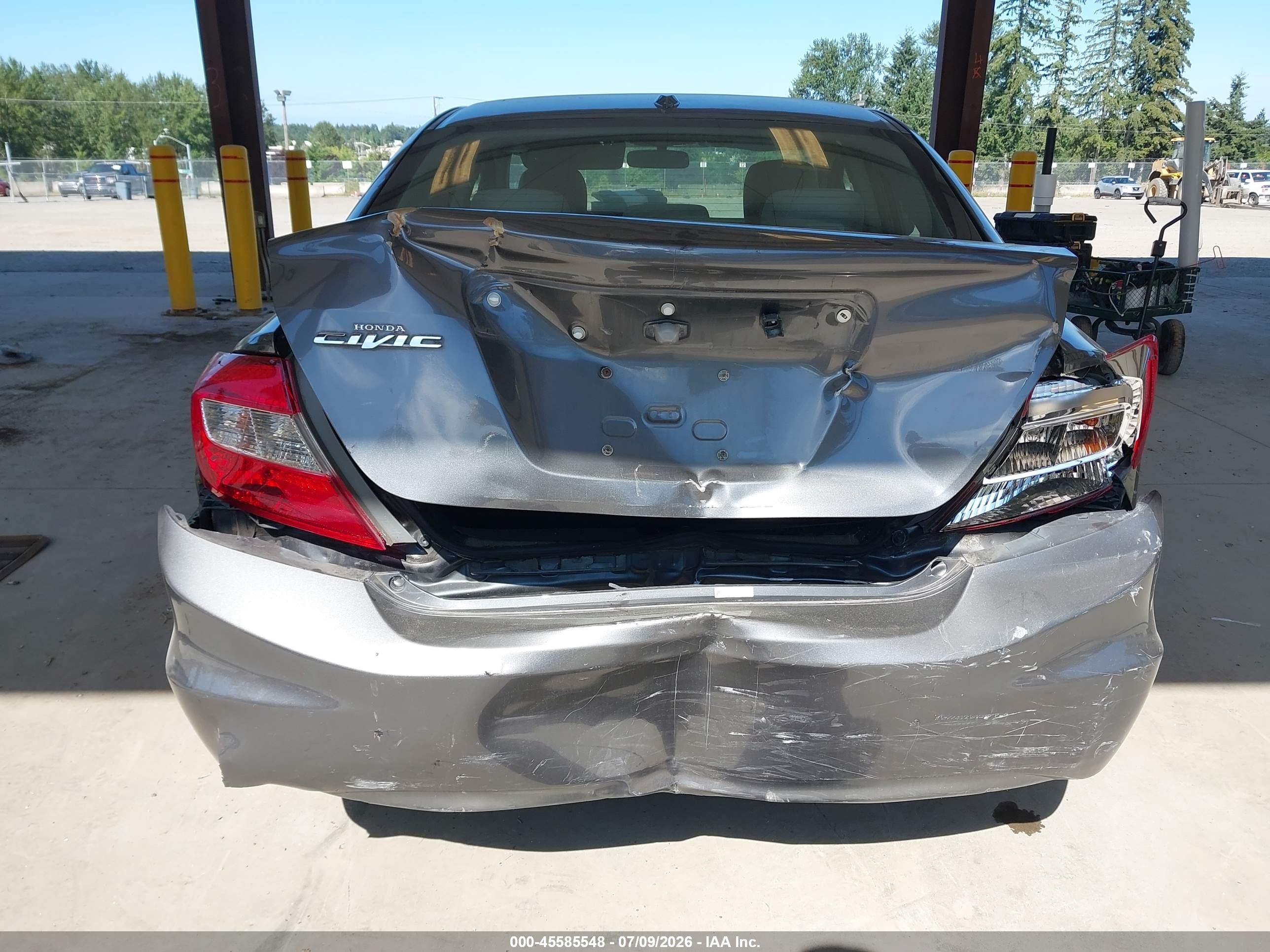 2012 Honda Civic Ex-l Gray vin: 2HGFB2F98CH039782
