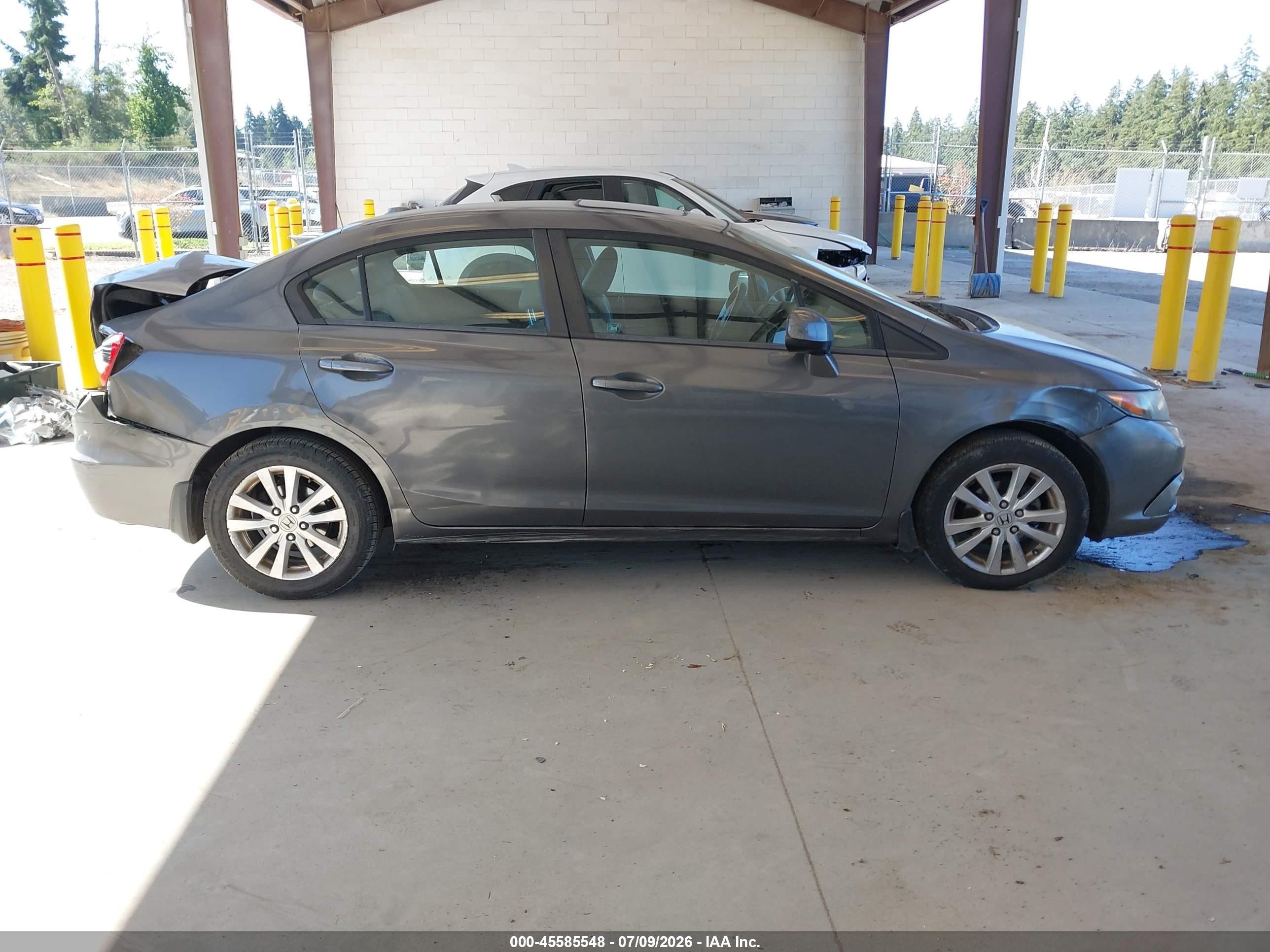 2012 Honda Civic Ex-l Gray vin: 2HGFB2F98CH039782