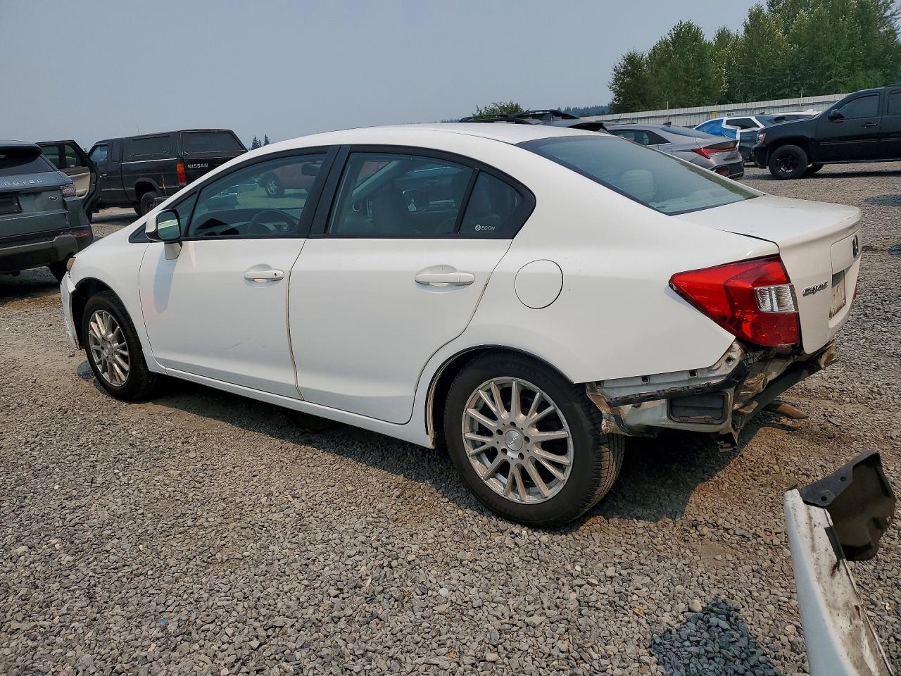 2012 Honda Civic Exl White vin: 2HGFB2F98CH307908