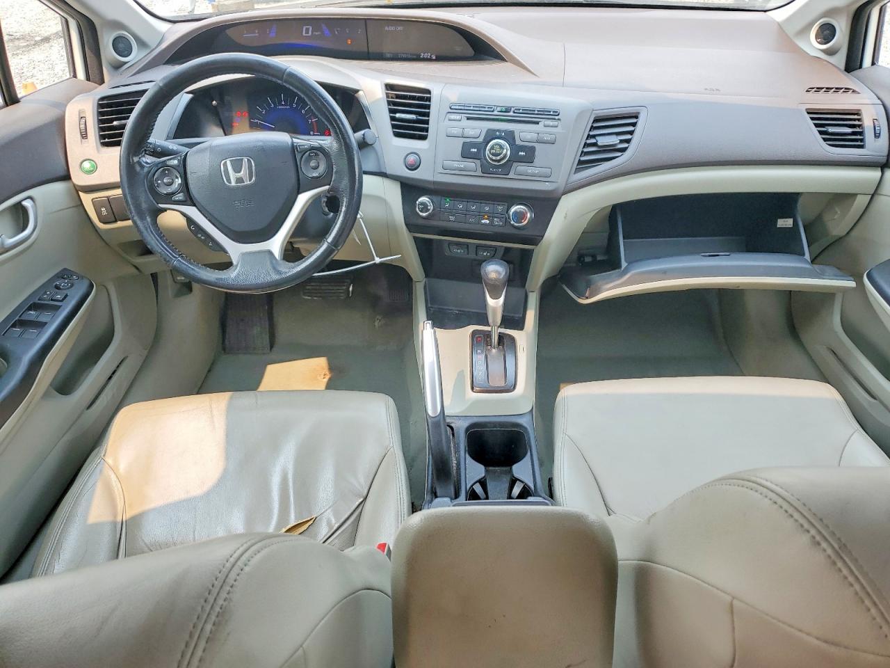 2012 Honda Civic Exl White vin: 2HGFB2F98CH307908
