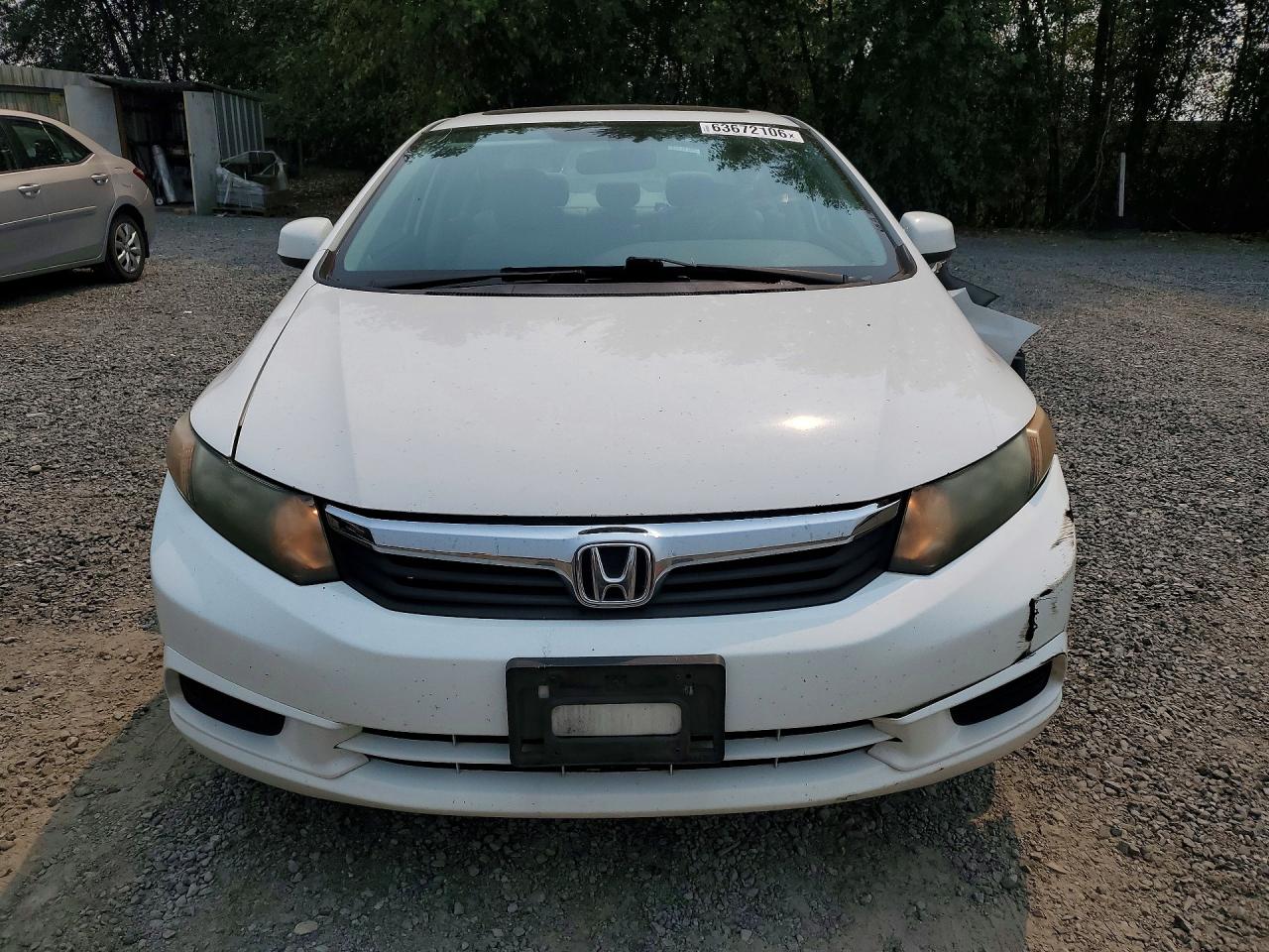 2012 Honda Civic Exl White vin: 2HGFB2F98CH307908