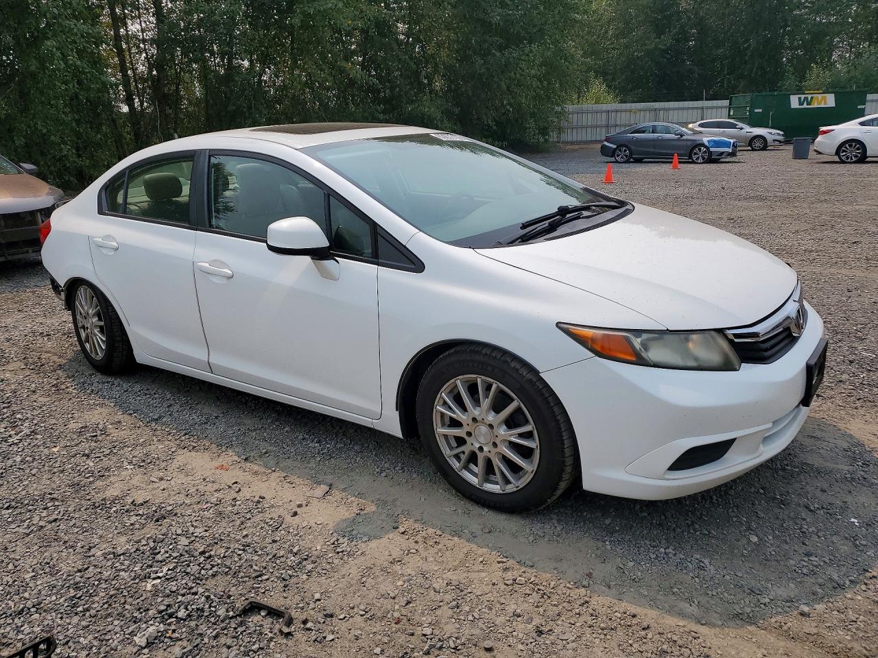 2012 Honda Civic Exl White vin: 2HGFB2F98CH307908