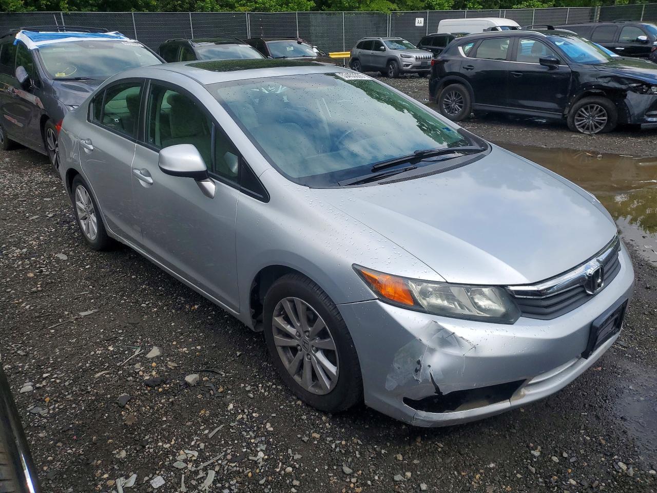 2012 Honda Civic Exl Silver vin: 2HGFB2F98CH536900