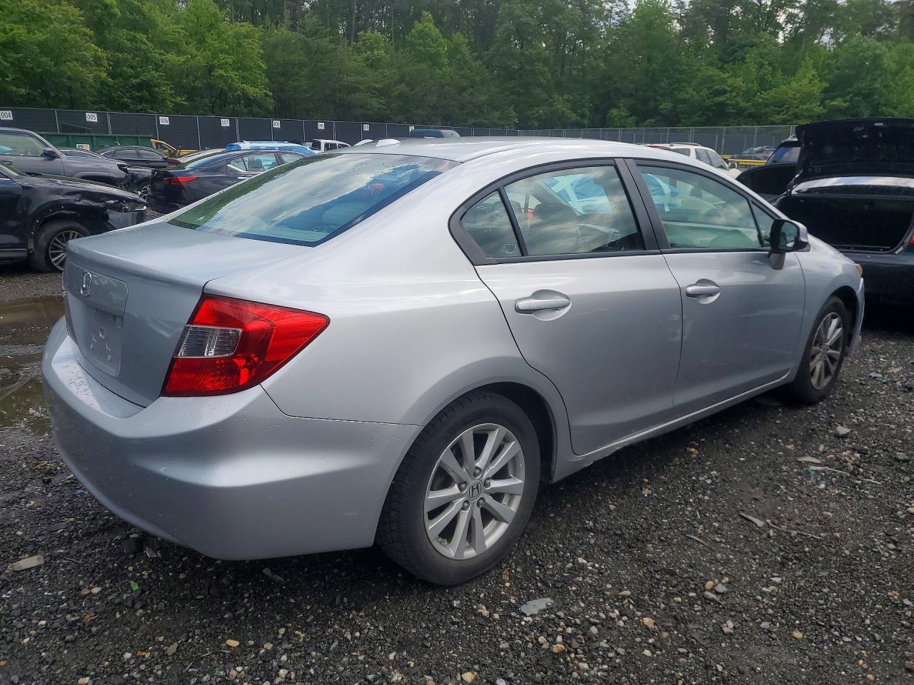 2012 Honda Civic Exl Silver vin: 2HGFB2F98CH536900