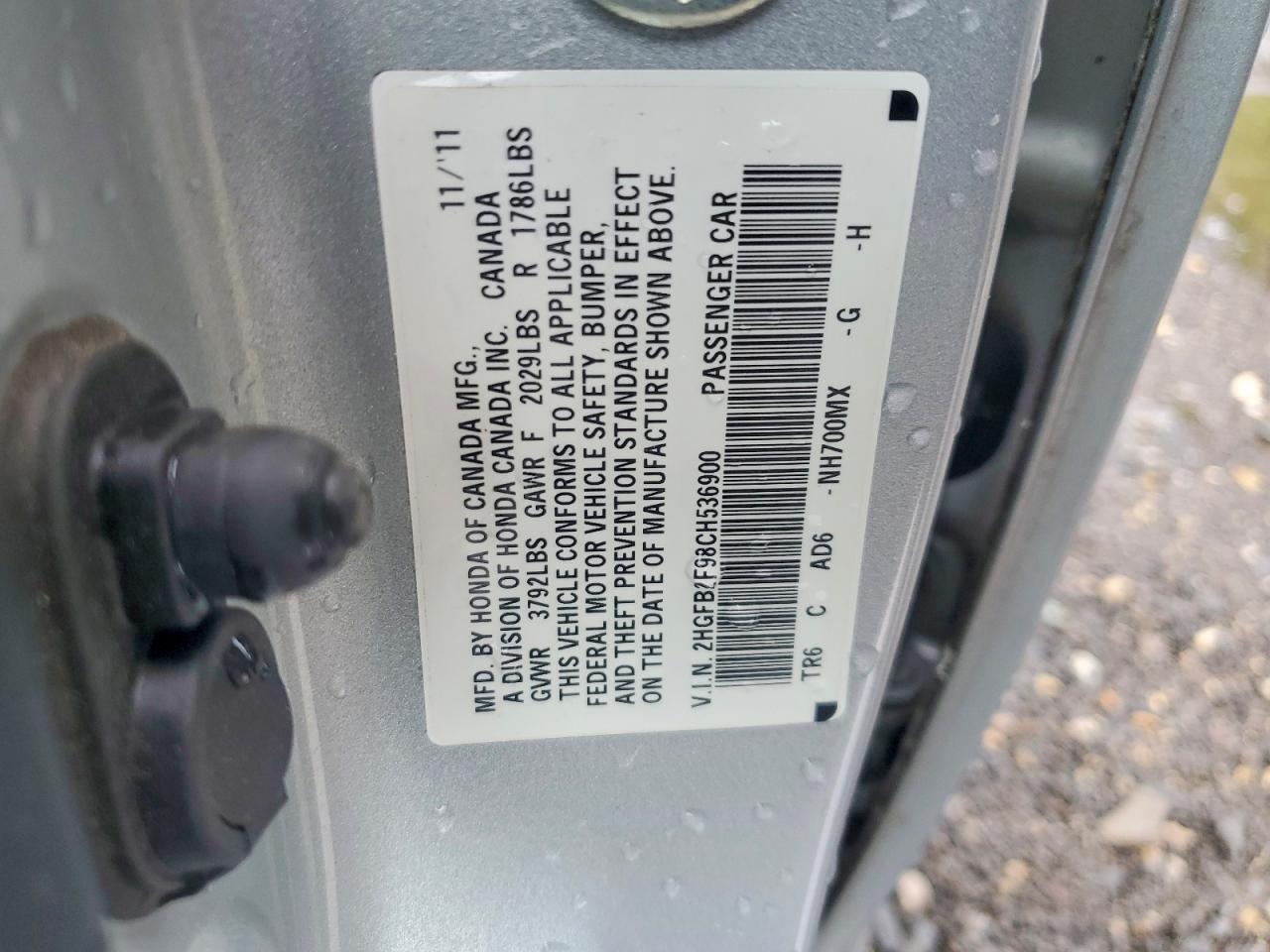 2012 Honda Civic Exl Silver vin: 2HGFB2F98CH536900
