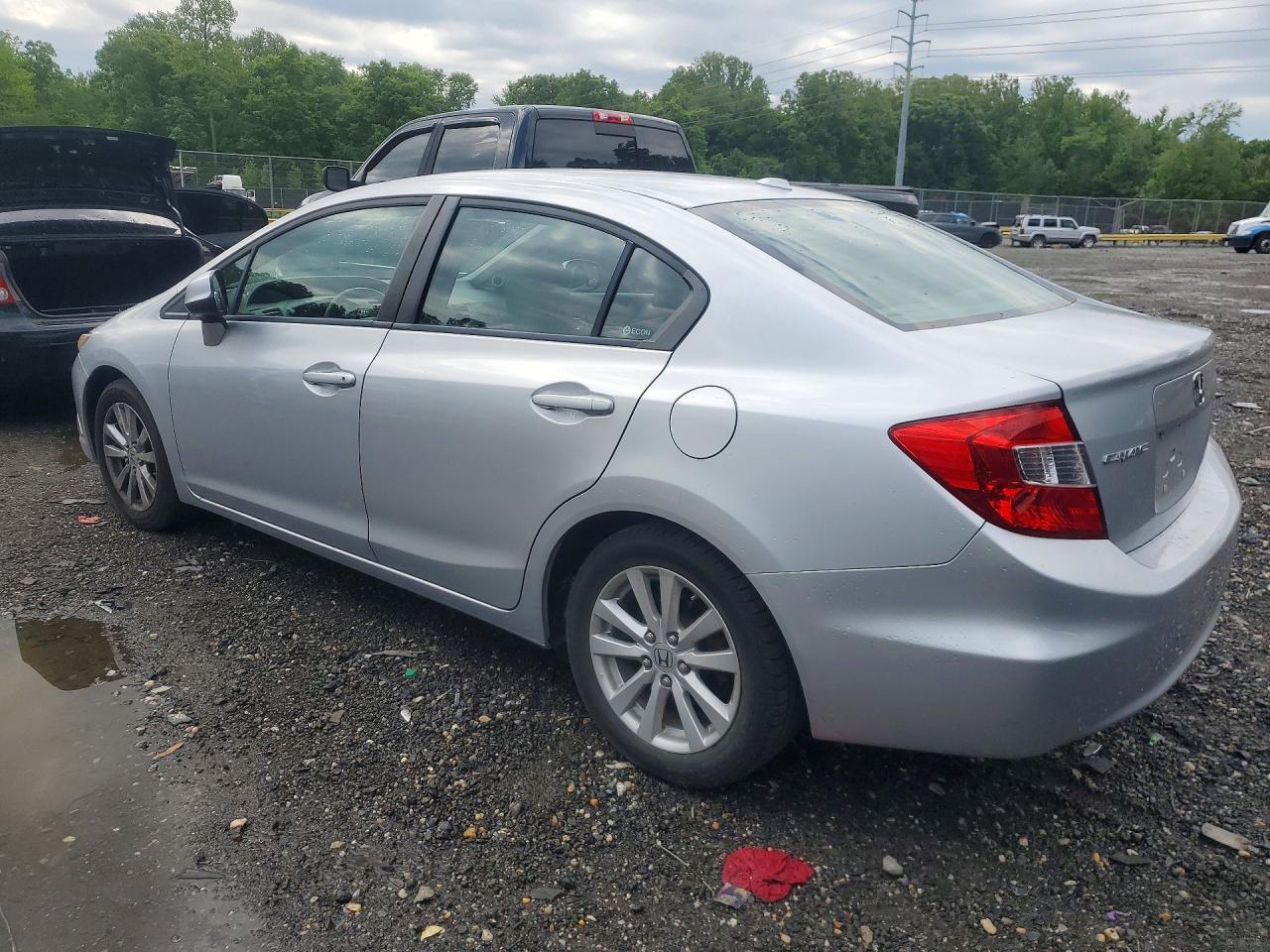 2012 Honda Civic Exl Silver vin: 2HGFB2F98CH536900