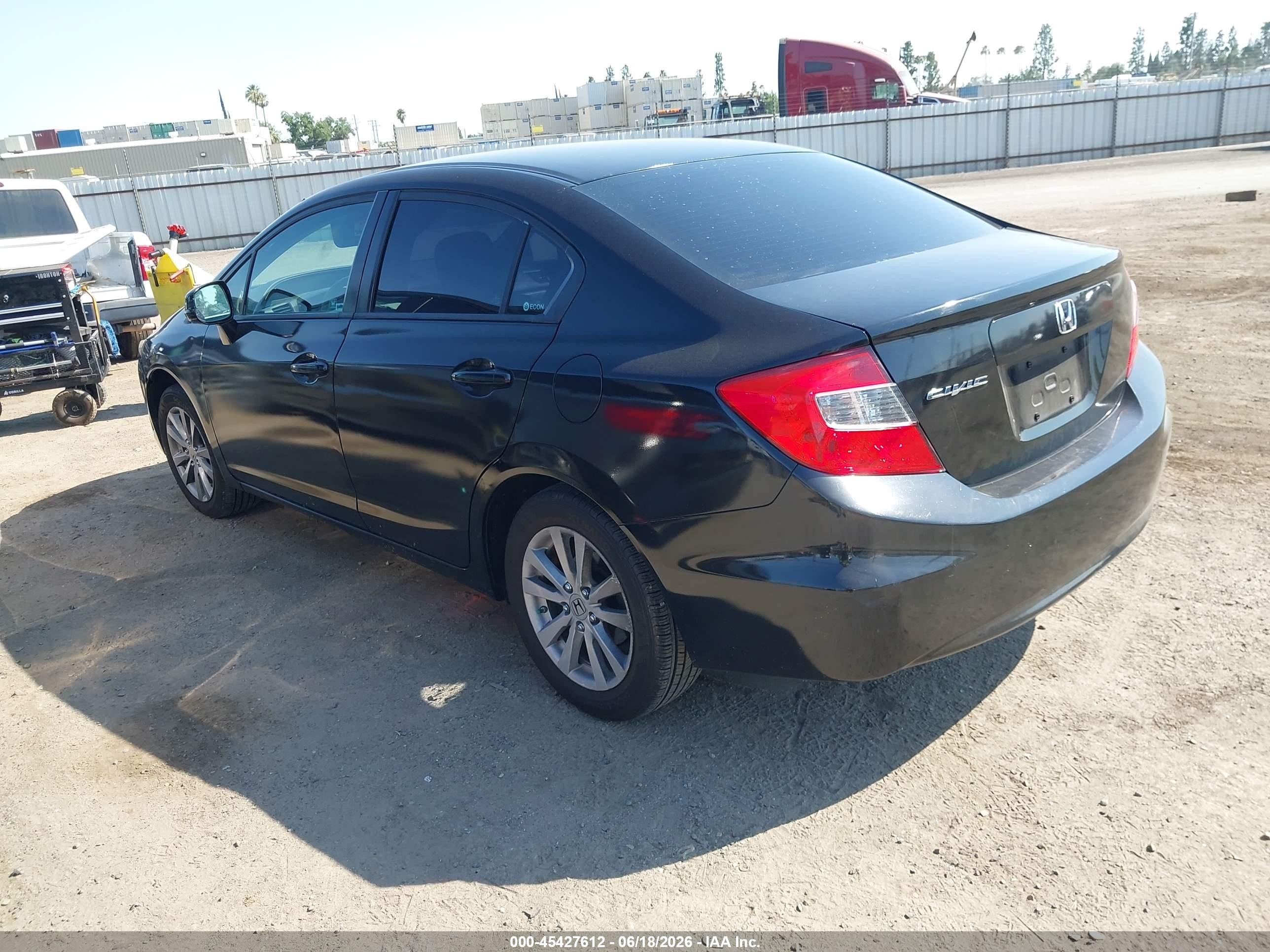 2012 Honda Civic Ex-l Black vin: 2HGFB2F98CH555303