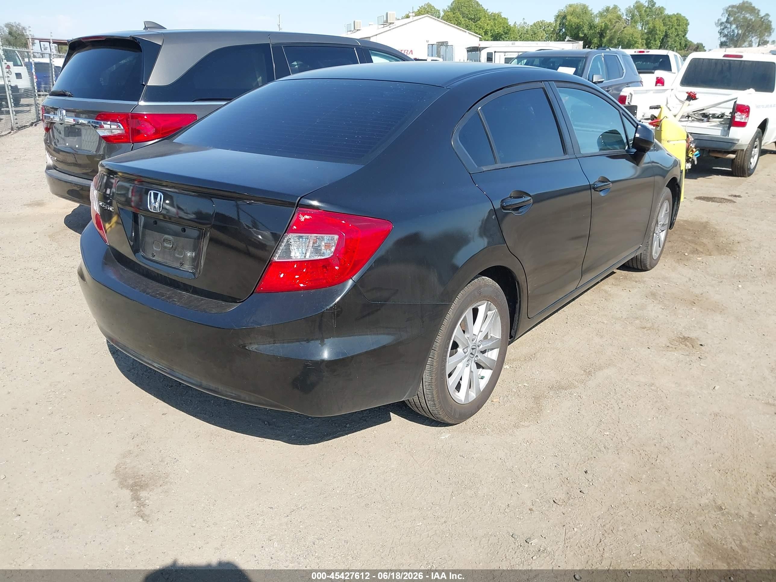 2012 Honda Civic Ex-l Black vin: 2HGFB2F98CH555303