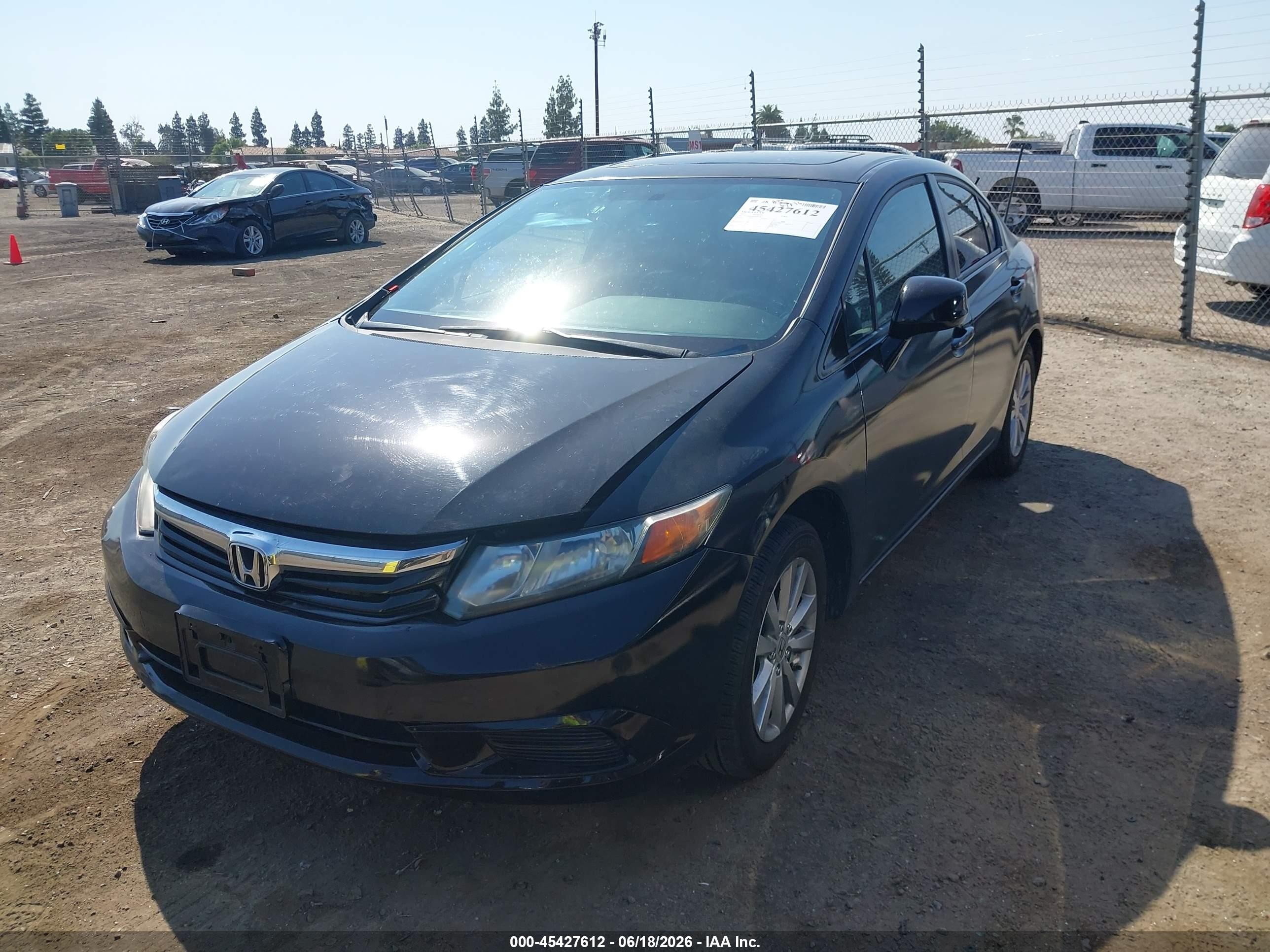 2012 Honda Civic Ex-l Black vin: 2HGFB2F98CH555303