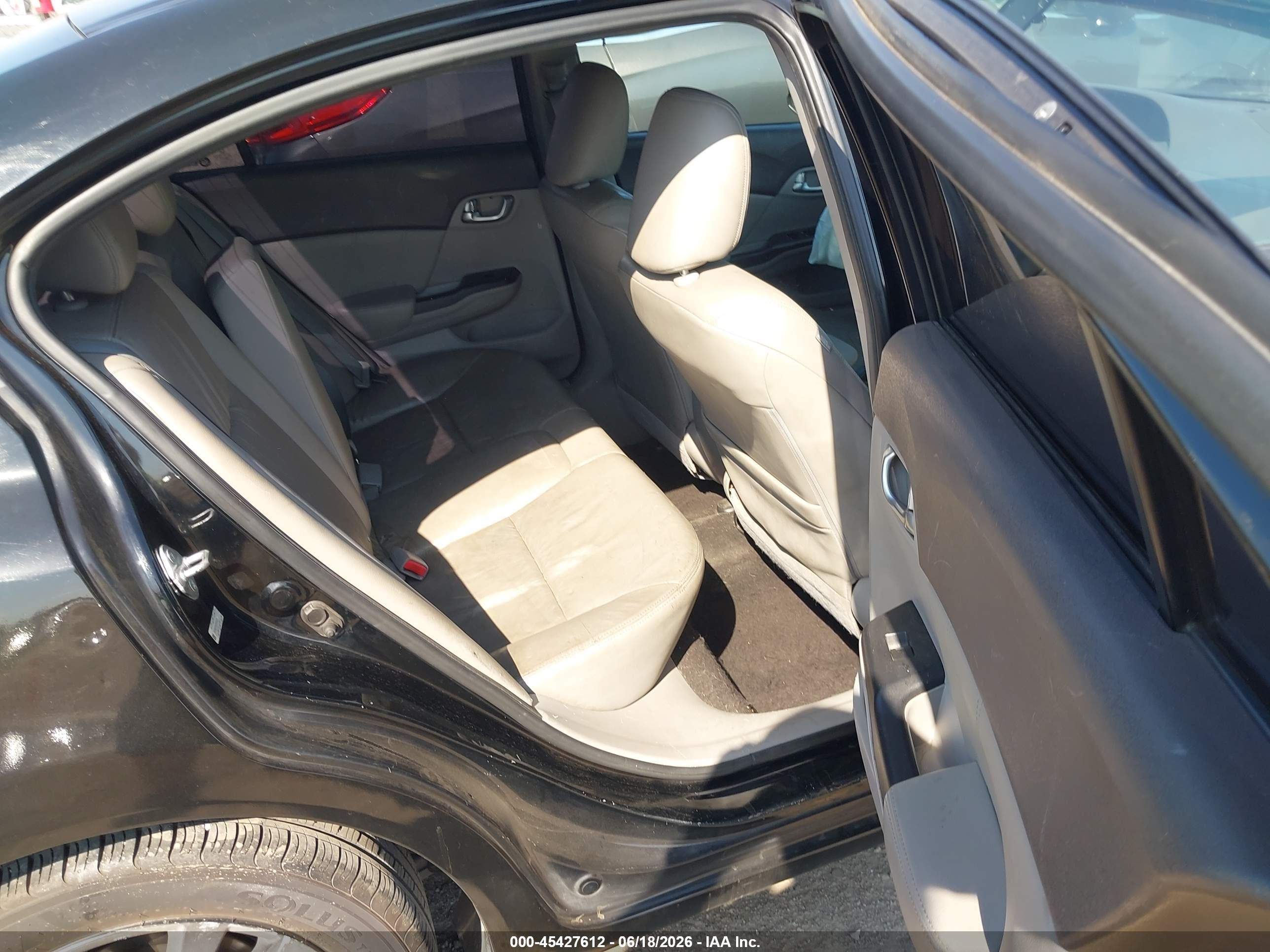 2012 Honda Civic Ex-l Black vin: 2HGFB2F98CH555303