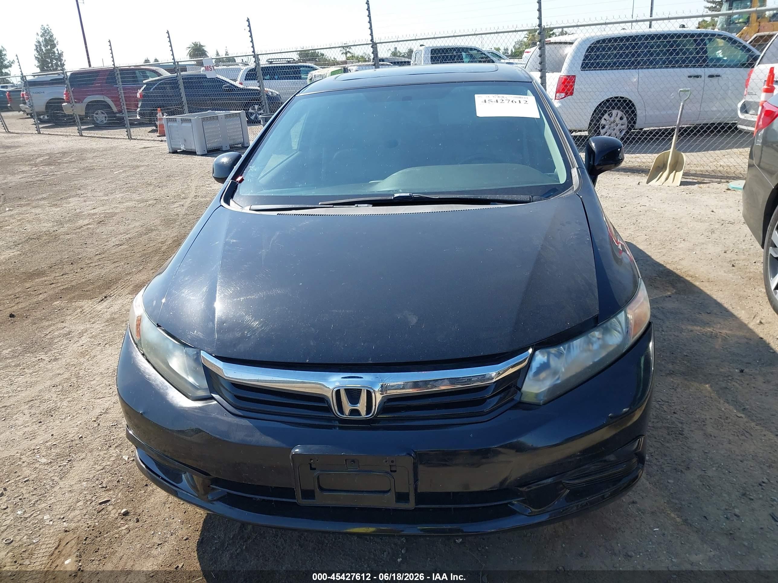 2012 Honda Civic Ex-l Black vin: 2HGFB2F98CH555303