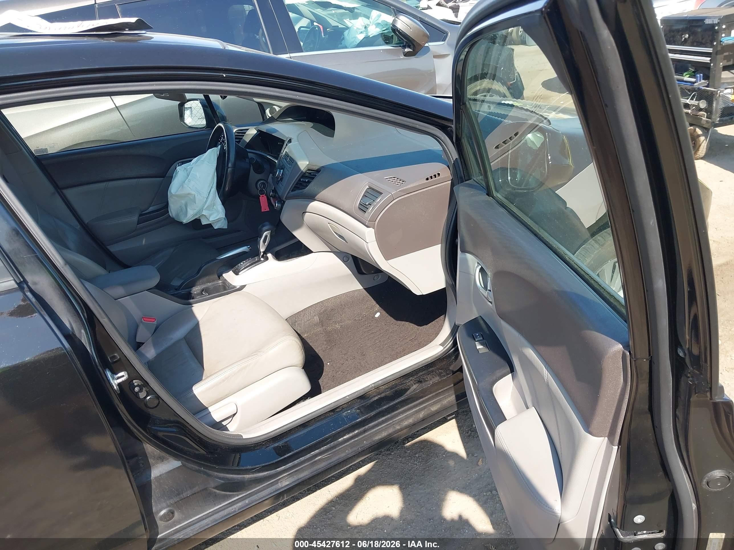 2012 Honda Civic Ex-l Black vin: 2HGFB2F98CH555303