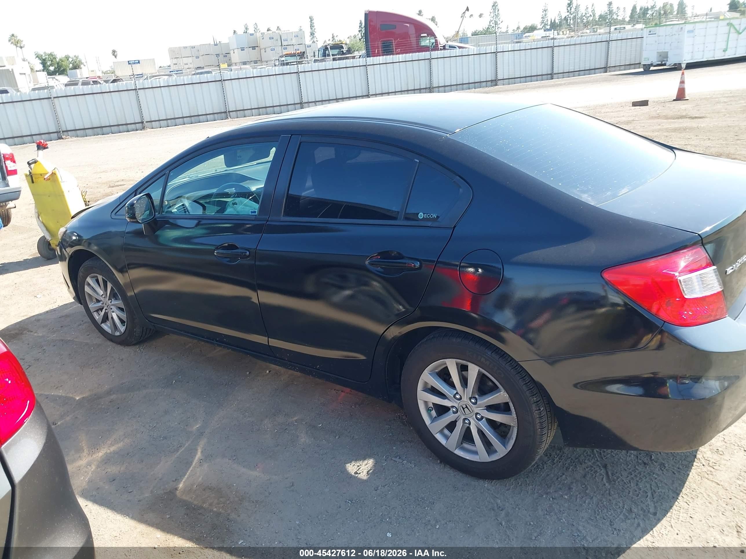 2012 Honda Civic Ex-l Black vin: 2HGFB2F98CH555303