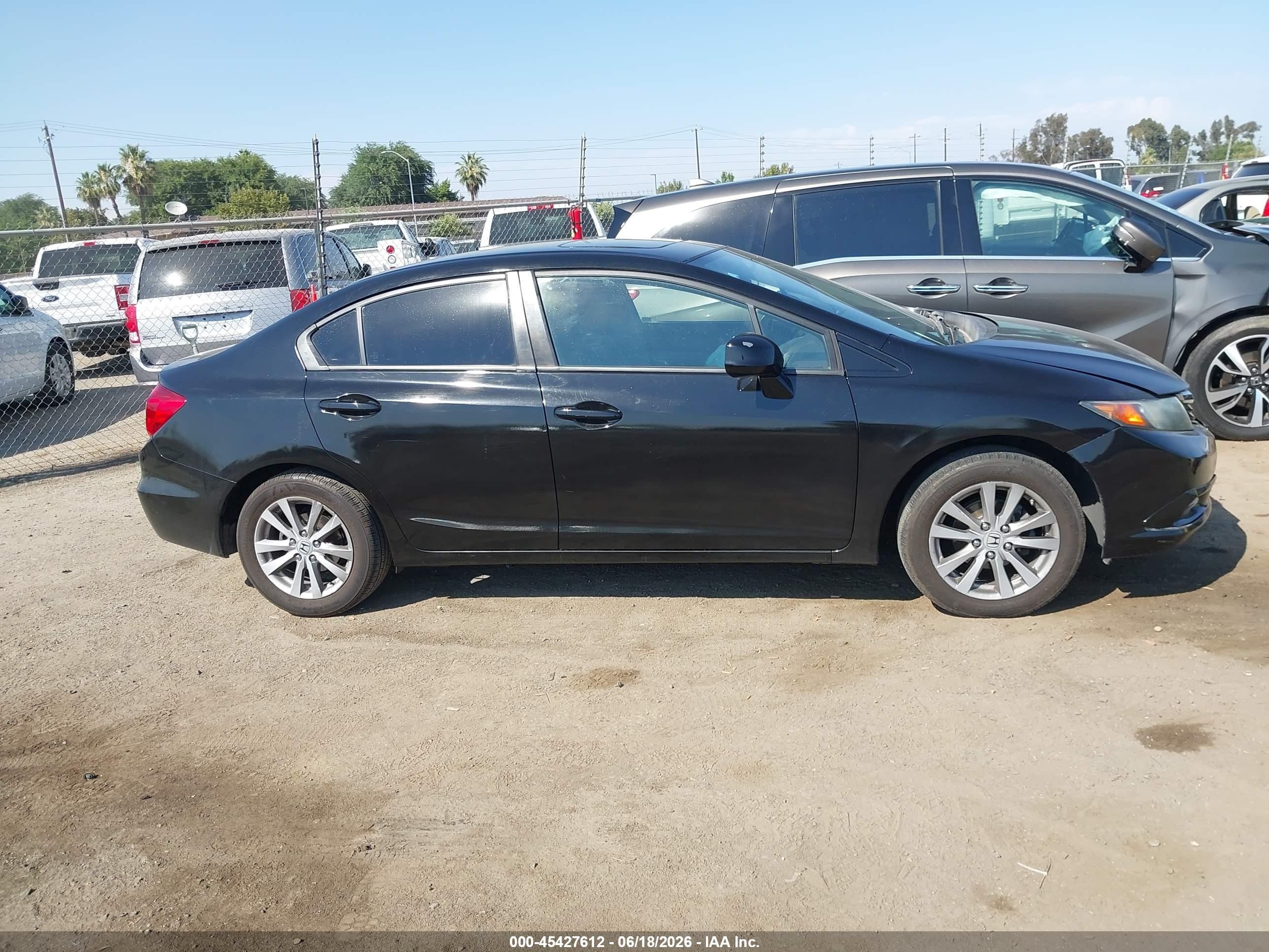 2012 Honda Civic Ex-l Black vin: 2HGFB2F98CH555303