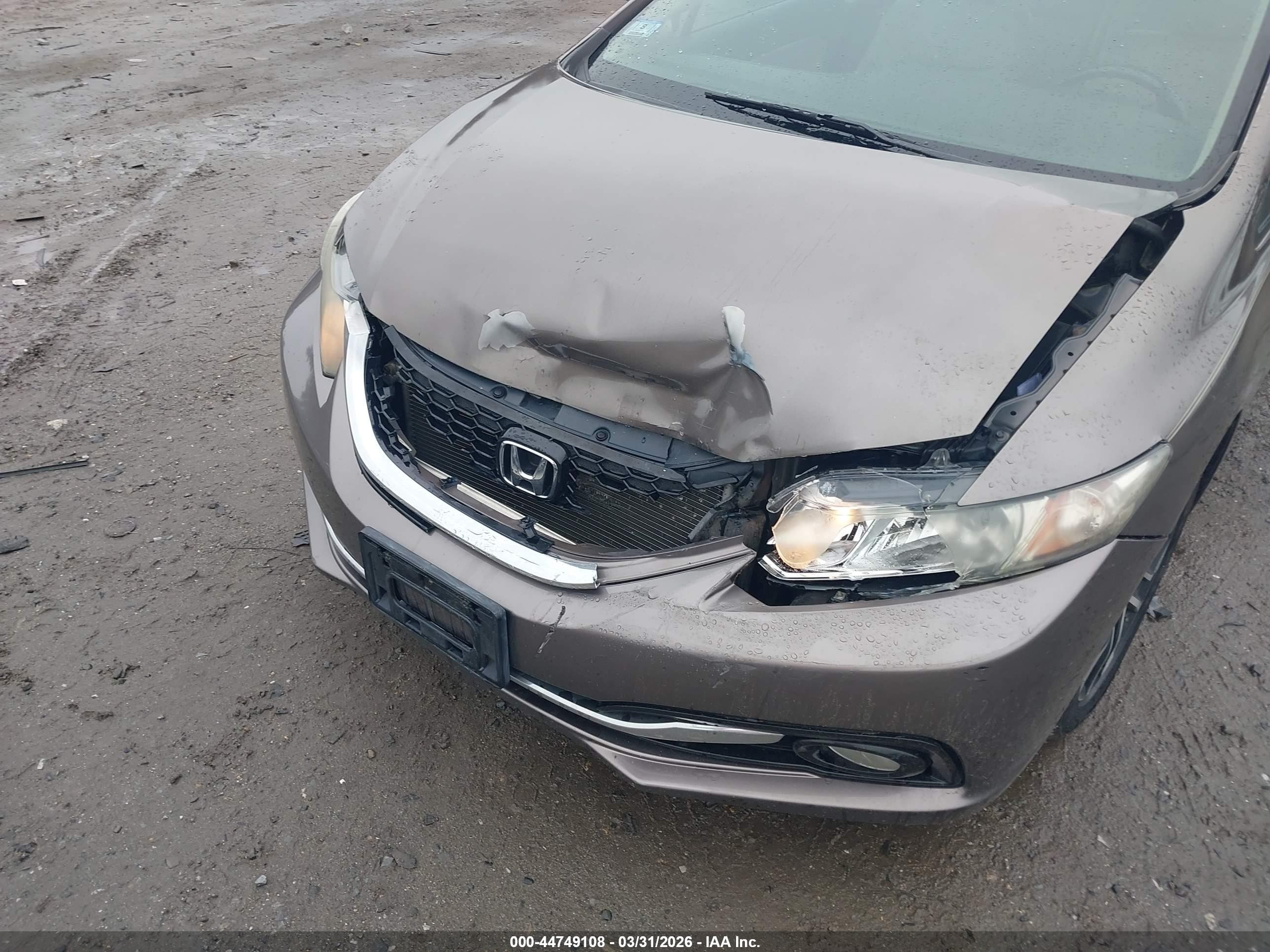 2013 Honda Civic Ex-l Beige vin: 2HGFB2F98DH530886