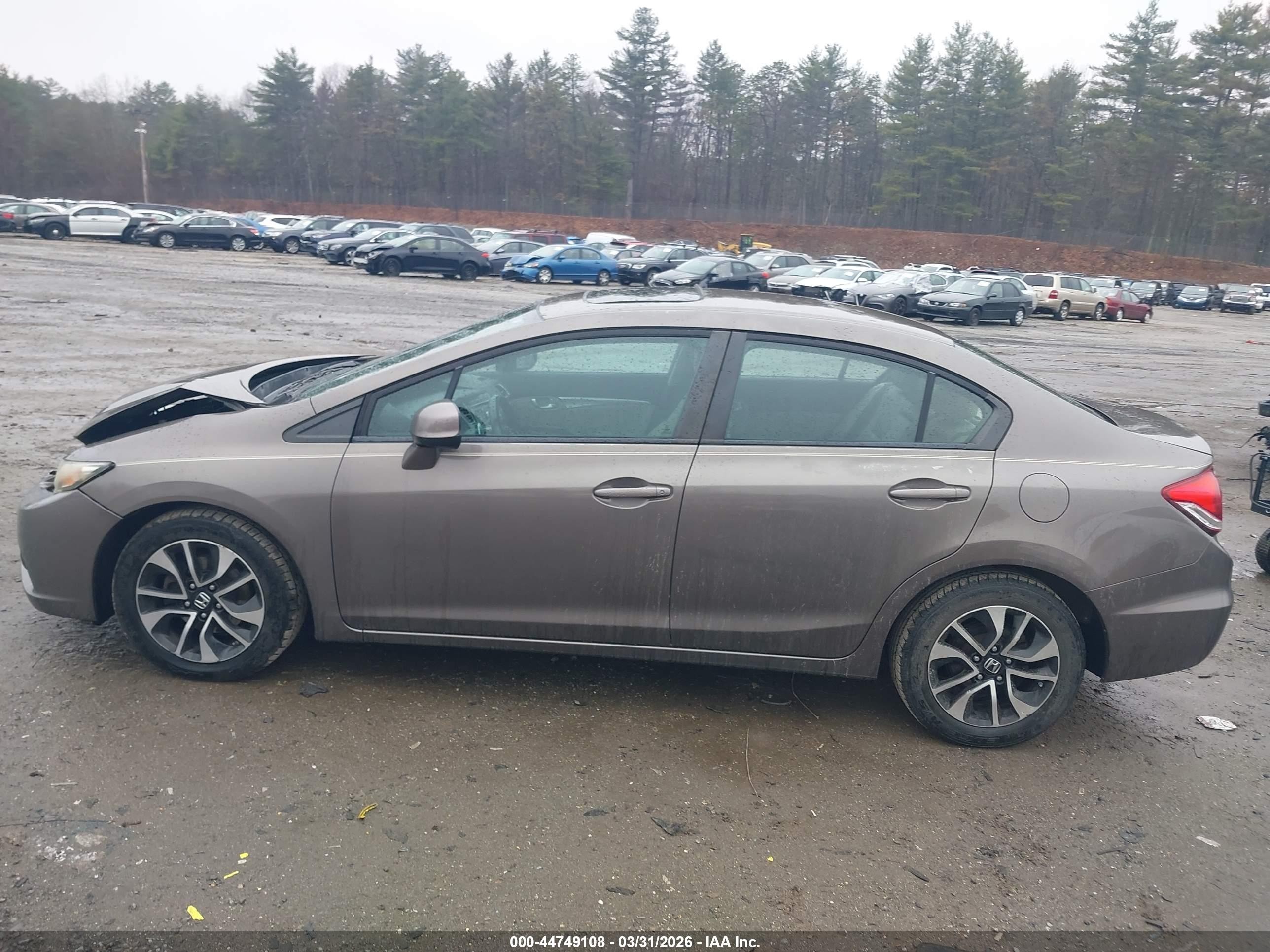 2013 Honda Civic Ex-l Beige vin: 2HGFB2F98DH530886
